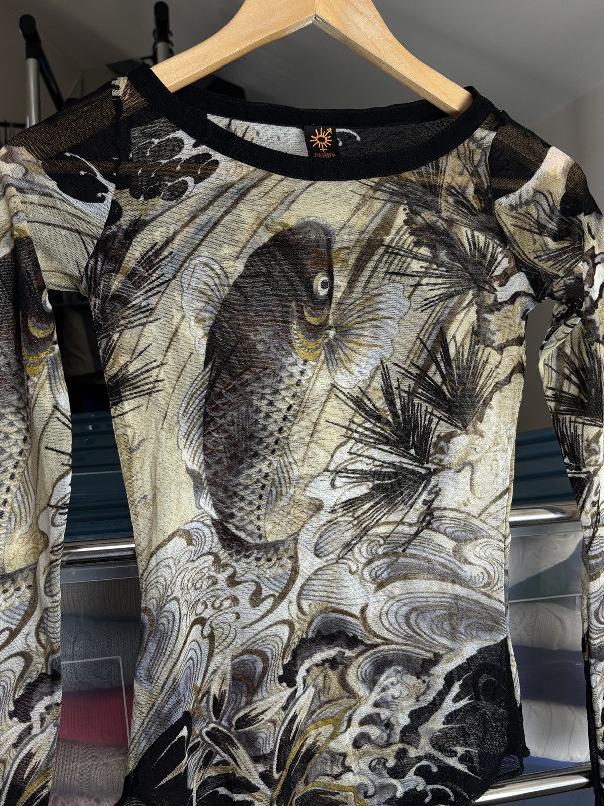 Jean Paul Gaultier Jean Paul Gaultier Archival Koi Fish Mesh Top 90s Rare Size S / US 4 / IT 40 - 3 Thumbnail