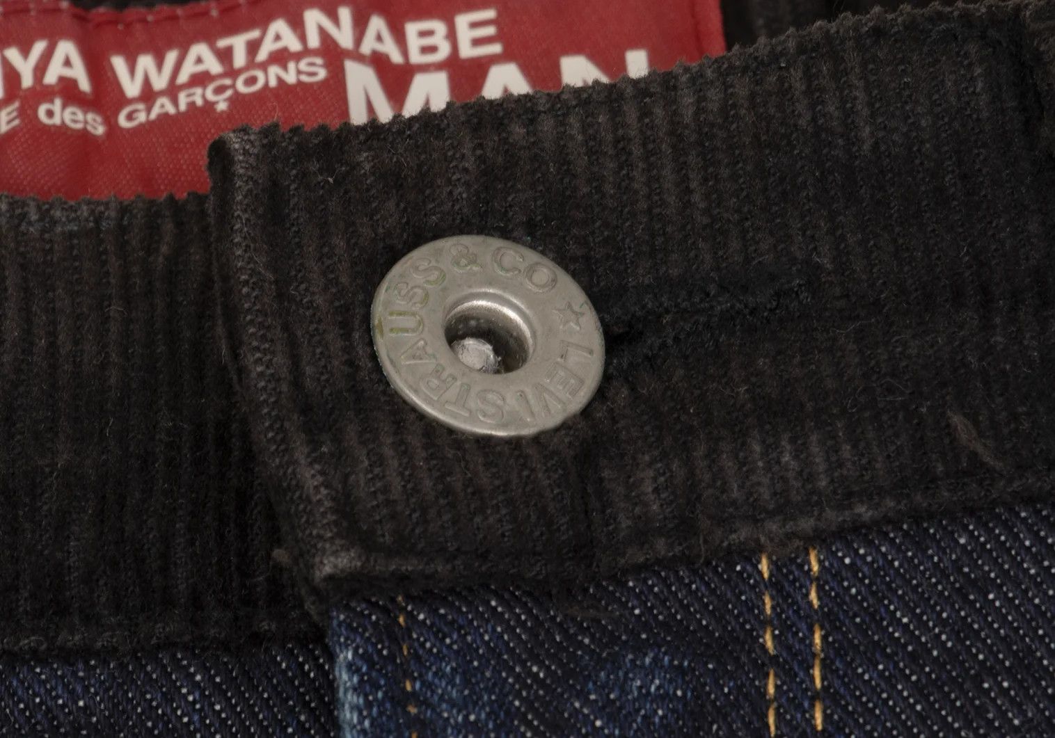 Junya Watanabe Denim with Corduroy and Leather Pockets in Indigo Black XS Size US 30 / EU 46 - 3 Thumbnail