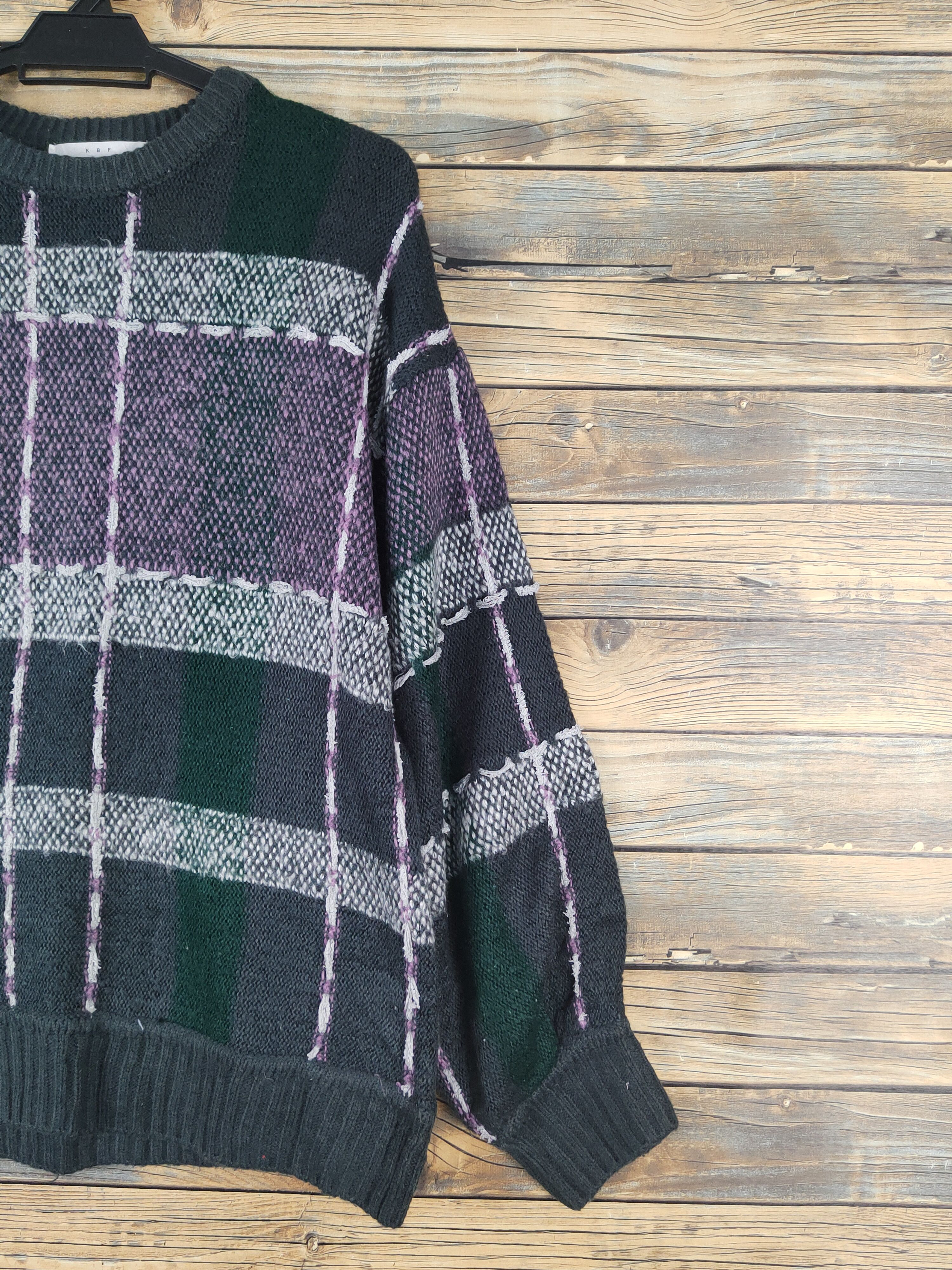 Japanese Brand KBF Dark Gray Pink Knitwear Sweatshirts #W1268 Size US M / EU 48-50 / 2 - 5 Thumbnail