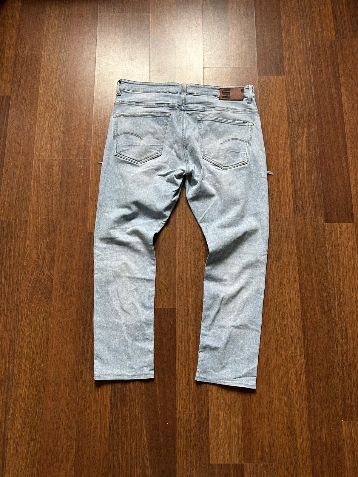 G-Star G-star Raw 3301 Tapered Distressed Blue Jeans Men’s Size 36 Size US 36 / EU 52 - 8 Thumbnail