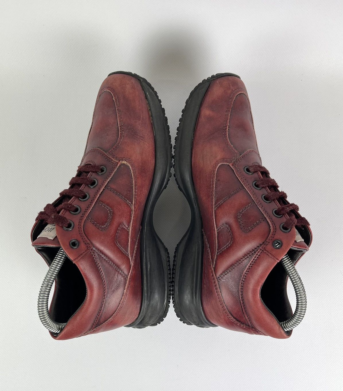 Designer Hogan Interactive Leather Sneakers Shoes Womens Size US7 Red Size US 7 / IT 37 - 5 Thumbnail