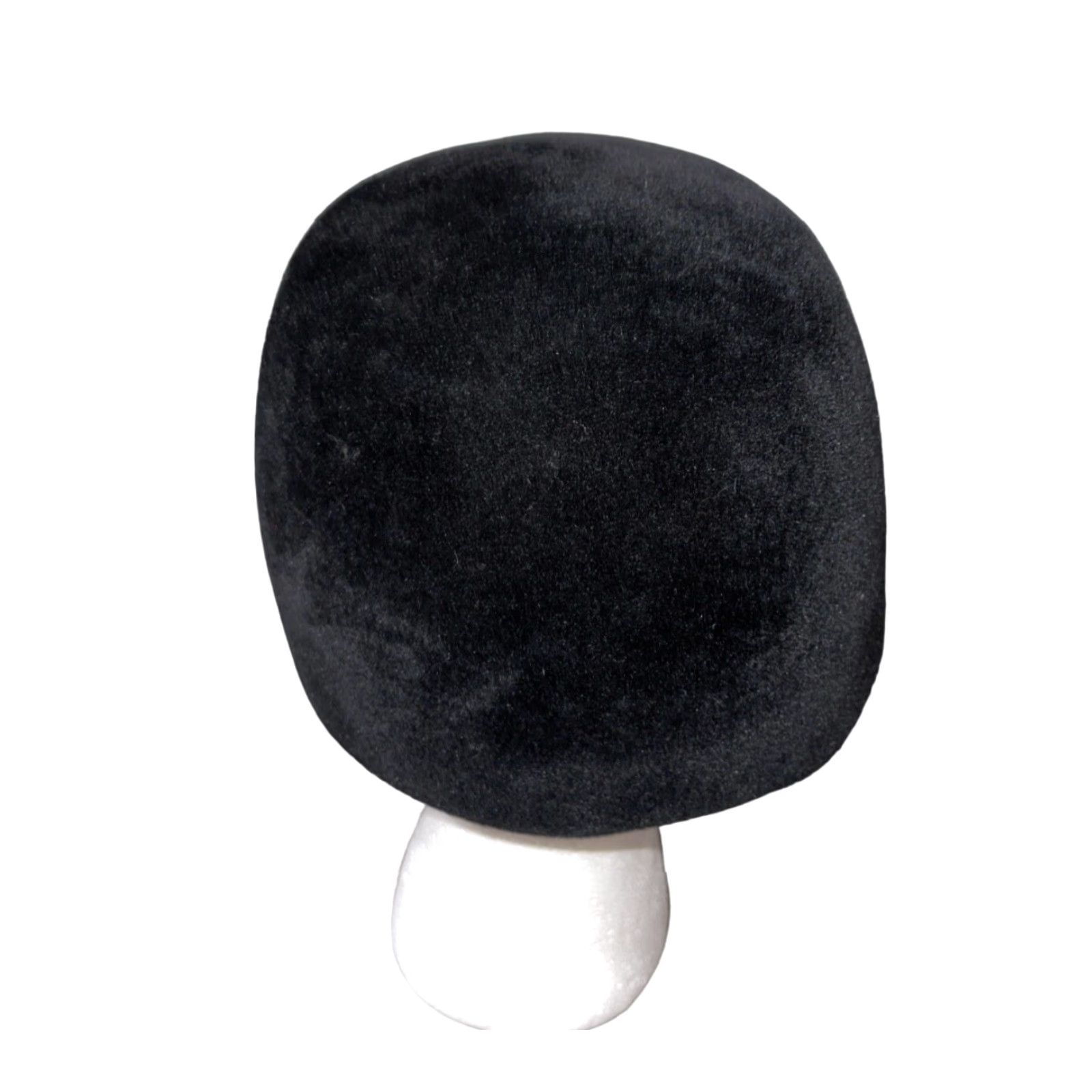 Velour VINTAGE Roberta Bernays Italy Women’s Riviera Velour Pillbox Hat Black Mink Velour Hat Art Deco 1930s Formal Women’s Black Mink MenUnknown Size ONE SIZE - 4 Thumbnail