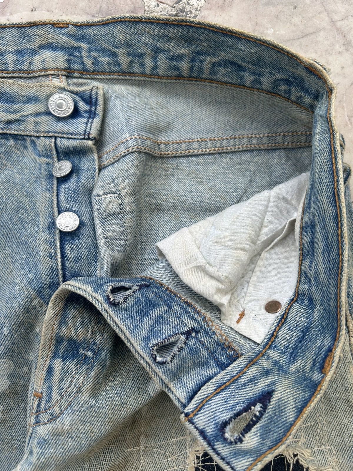 Levi's 90s Levis 501xx Vintage Usa Patchwork Denim Size US 30 / EU 46 - 9 Thumbnail
