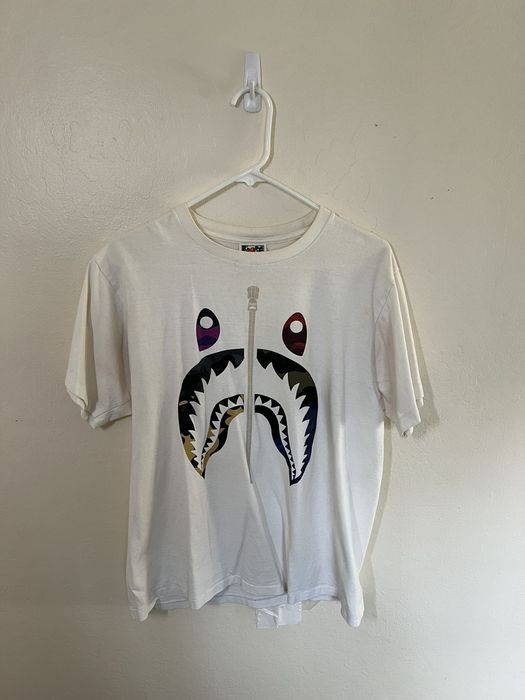 Bape mix sale camo shark tee