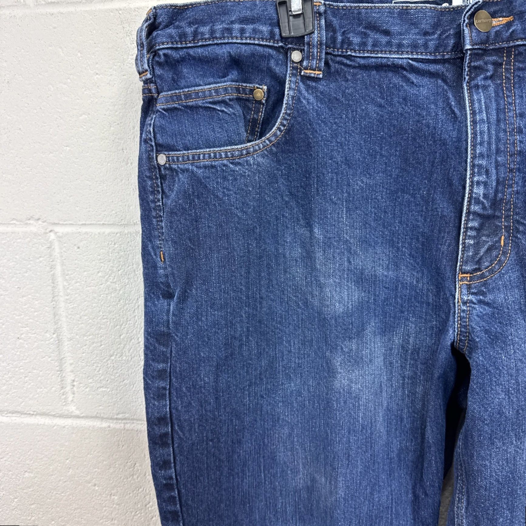 Carhartt VINTAGE Carhartt Jeans Mens 38x34 Relaxed Fit Straight Workwear Denim BD5119-M Size US 38 / EU 54 - 2 Thumbnail