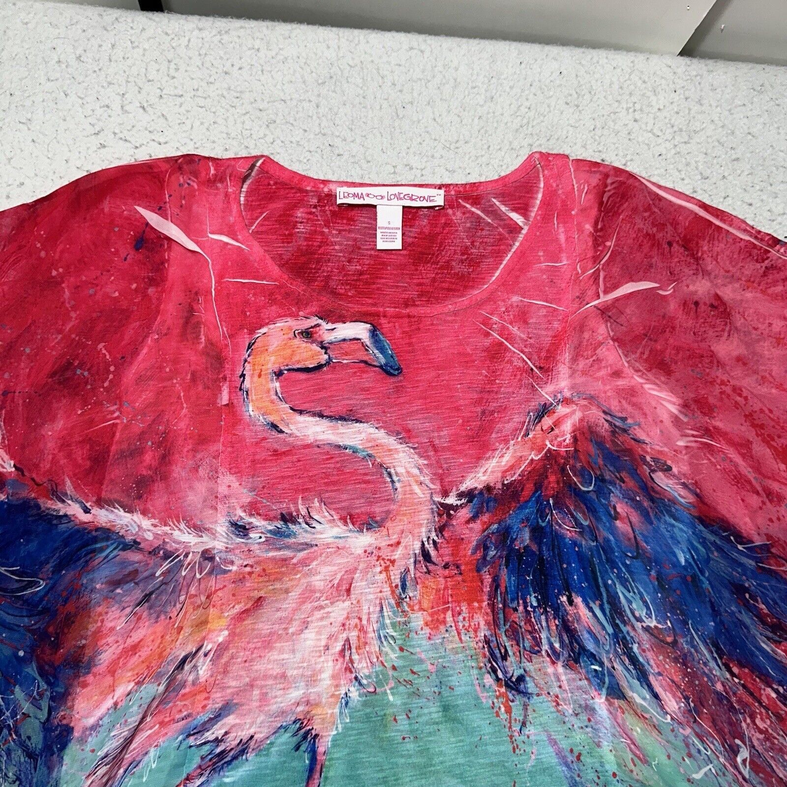 Other Leoma Lovegrove Small Tank Top Blouse Flamingo Pink Green Size S / US 4 / IT 40 - 2 Thumbnail