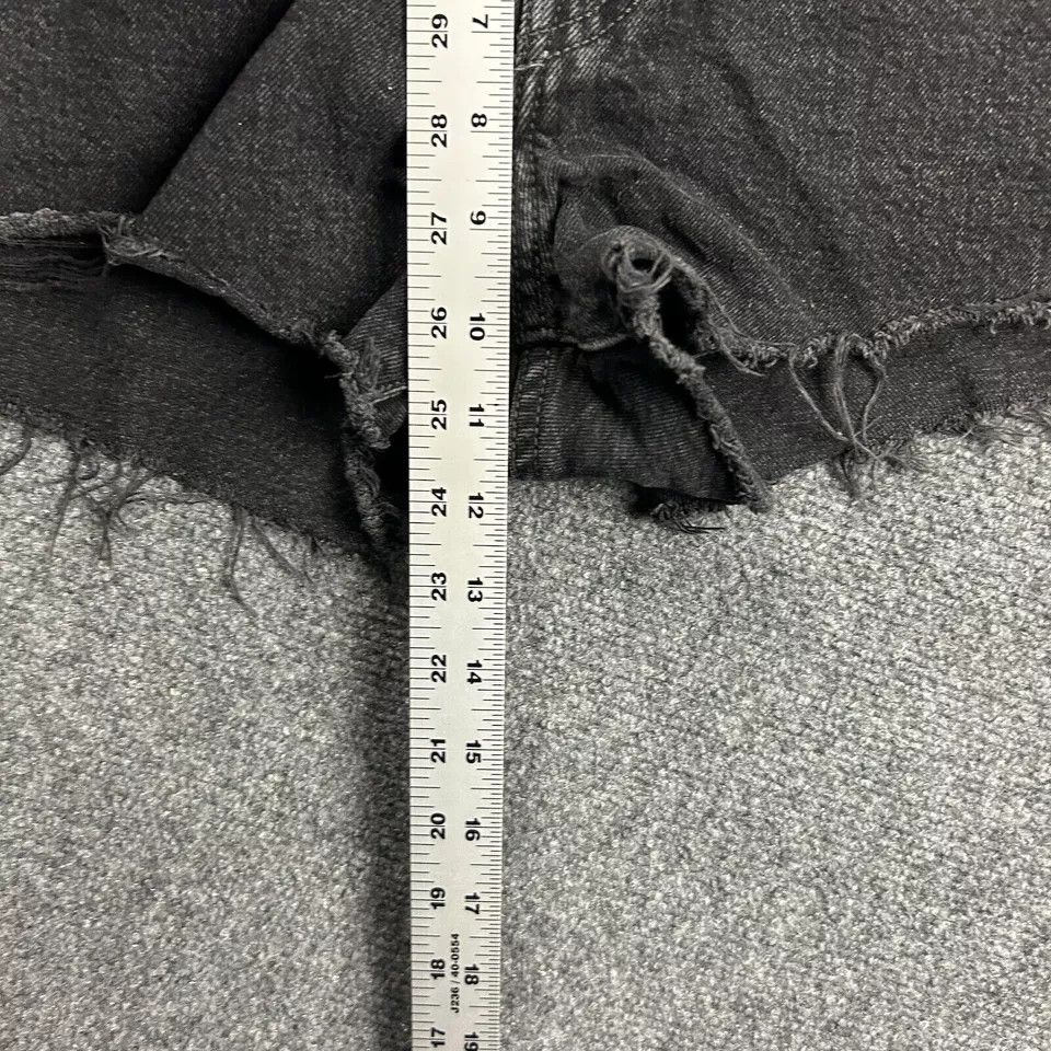 Levi's Levi's Shorts Womens 29 Denim Charcoal Wash Cut Off 501 Size 29" - 4 Thumbnail