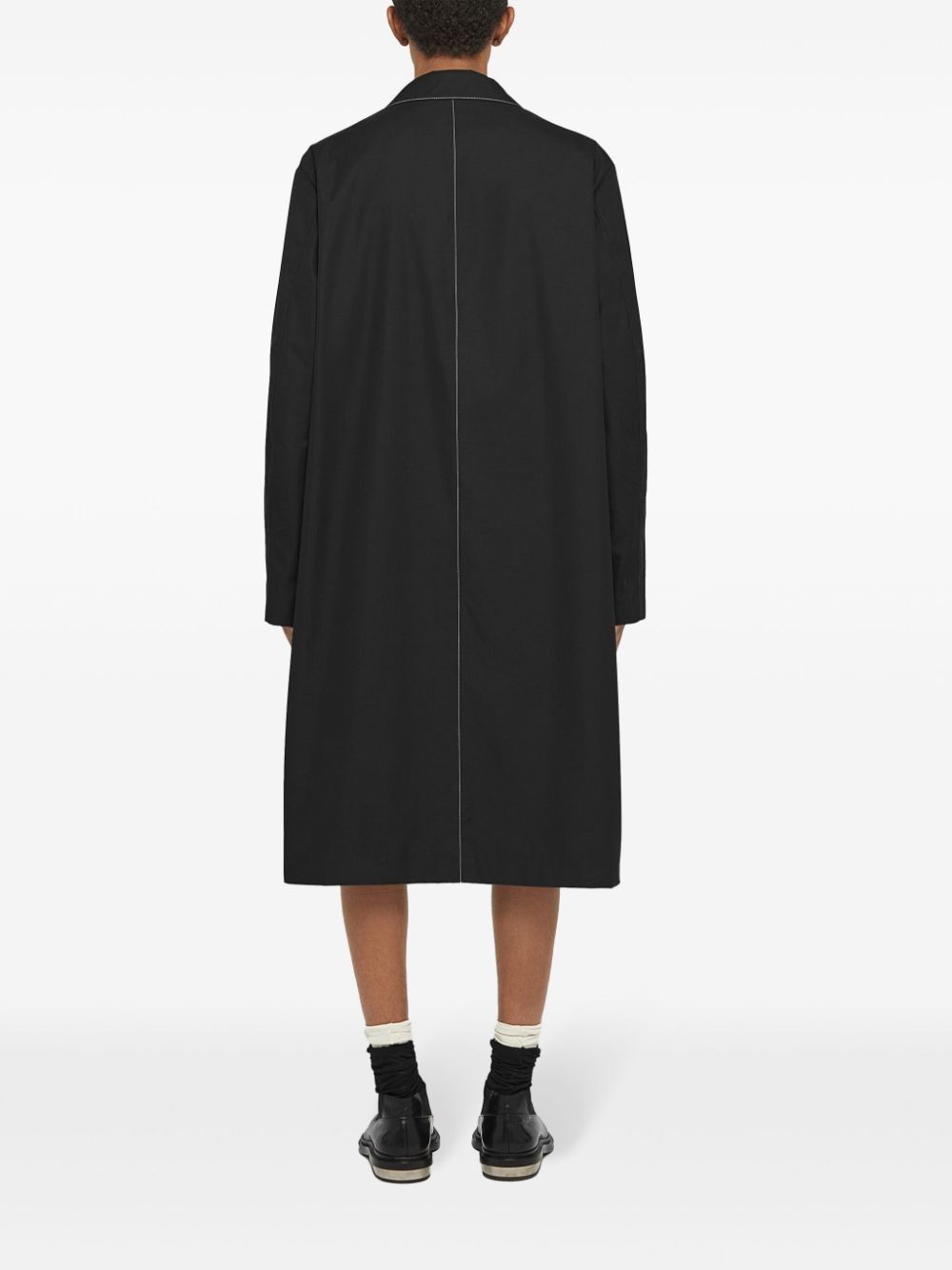 Jil Sander o1w1db10825 Coat in Black Size US L / EU 52-54 / 3 - 3 Thumbnail