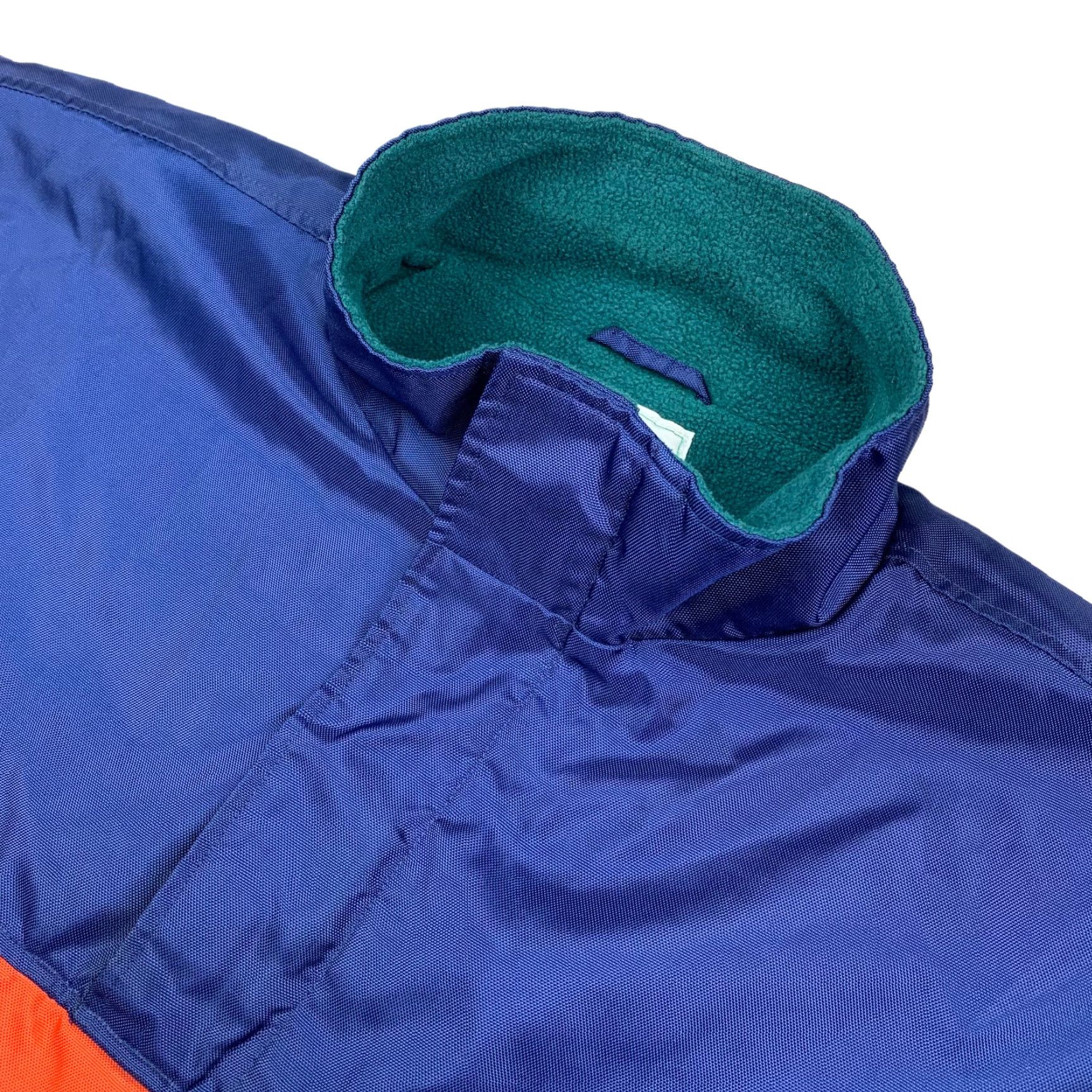 Izod VINTAGE Izod Sport Men's Anorak Rain Jacket Blue Orange Large Fleece Lined 1/4 Zip Pockets Waterproof Windproof Jacket Mens Size US L / EU 52-54 / 3 - 2 Thumbnail