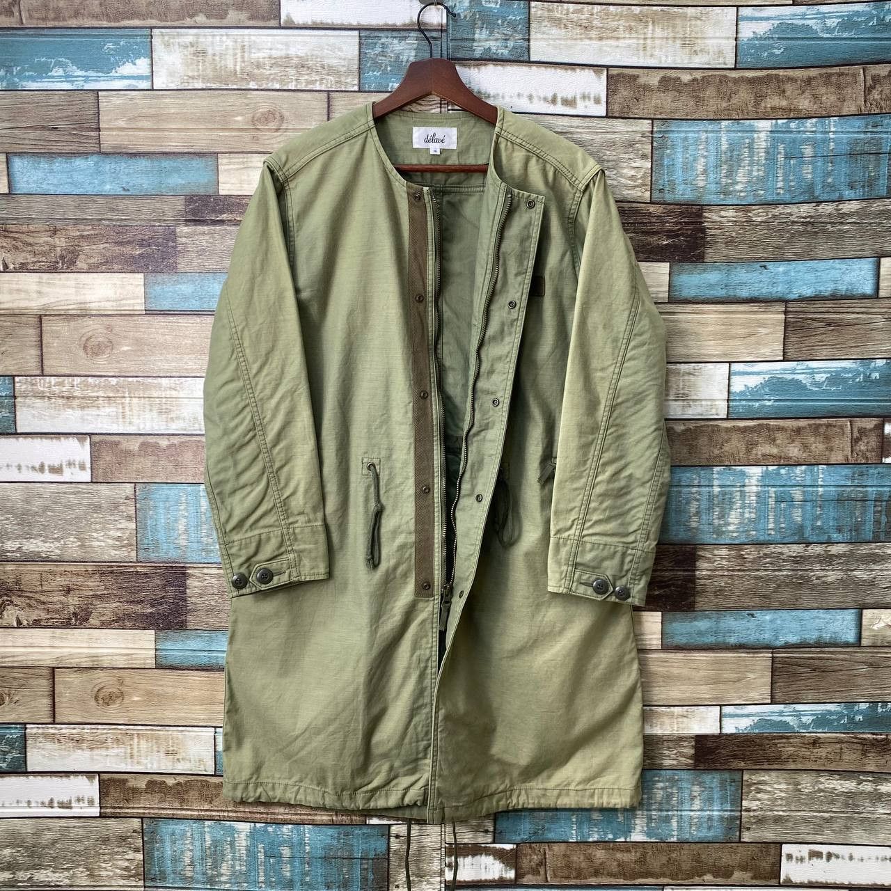 Japanese Brand DE'LAVE JAPAN PARKA FADED GREEN MILITARY ROUNDNECK COLLAR Size US S / EU 44-46 / 1 - 6 Thumbnail
