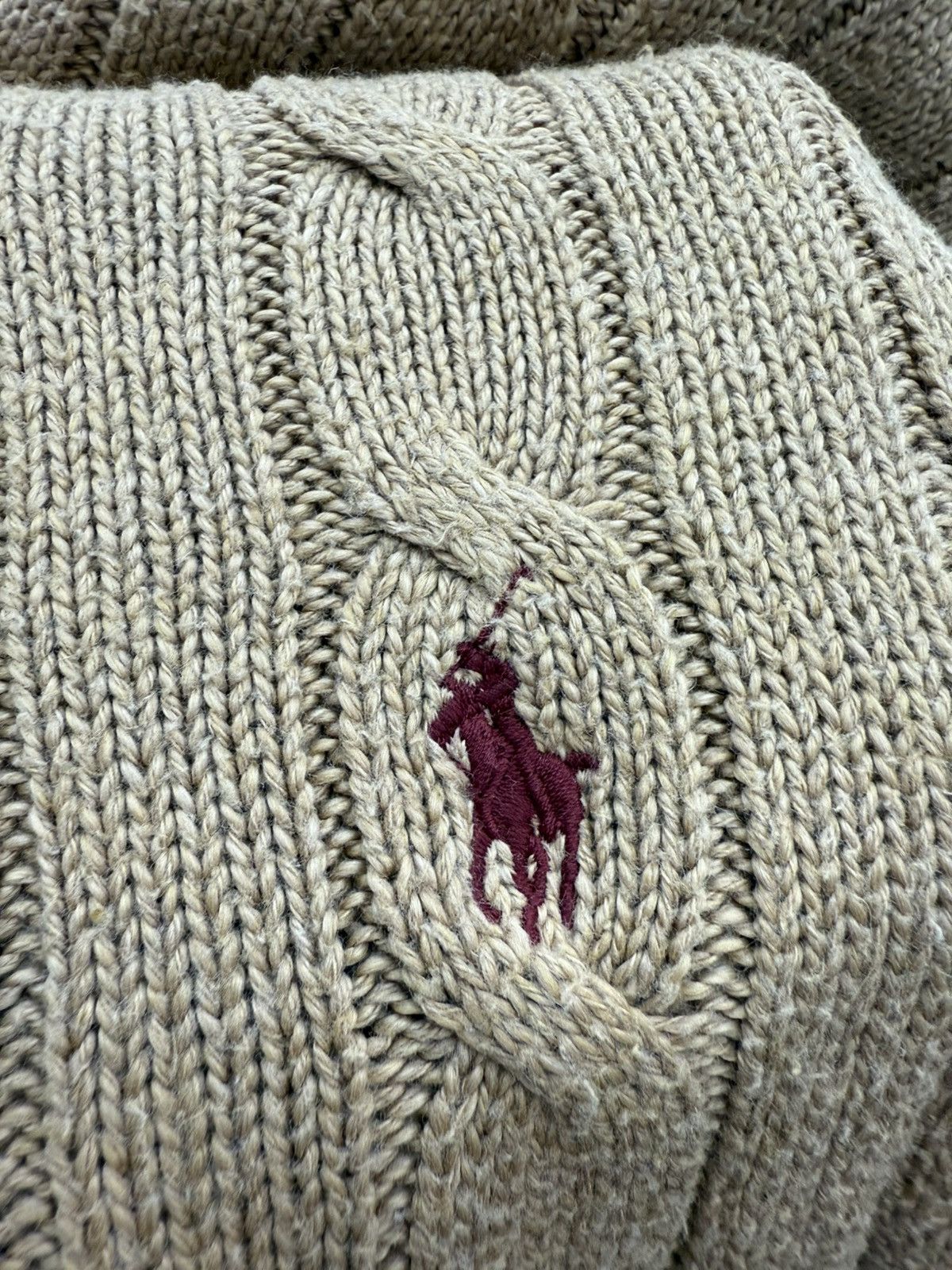 Polo Ralph Lauren Polo Ralph Lauren Cable Knit Cotton Sweater Size US XL / EU 56 / 4 - 4 Thumbnail