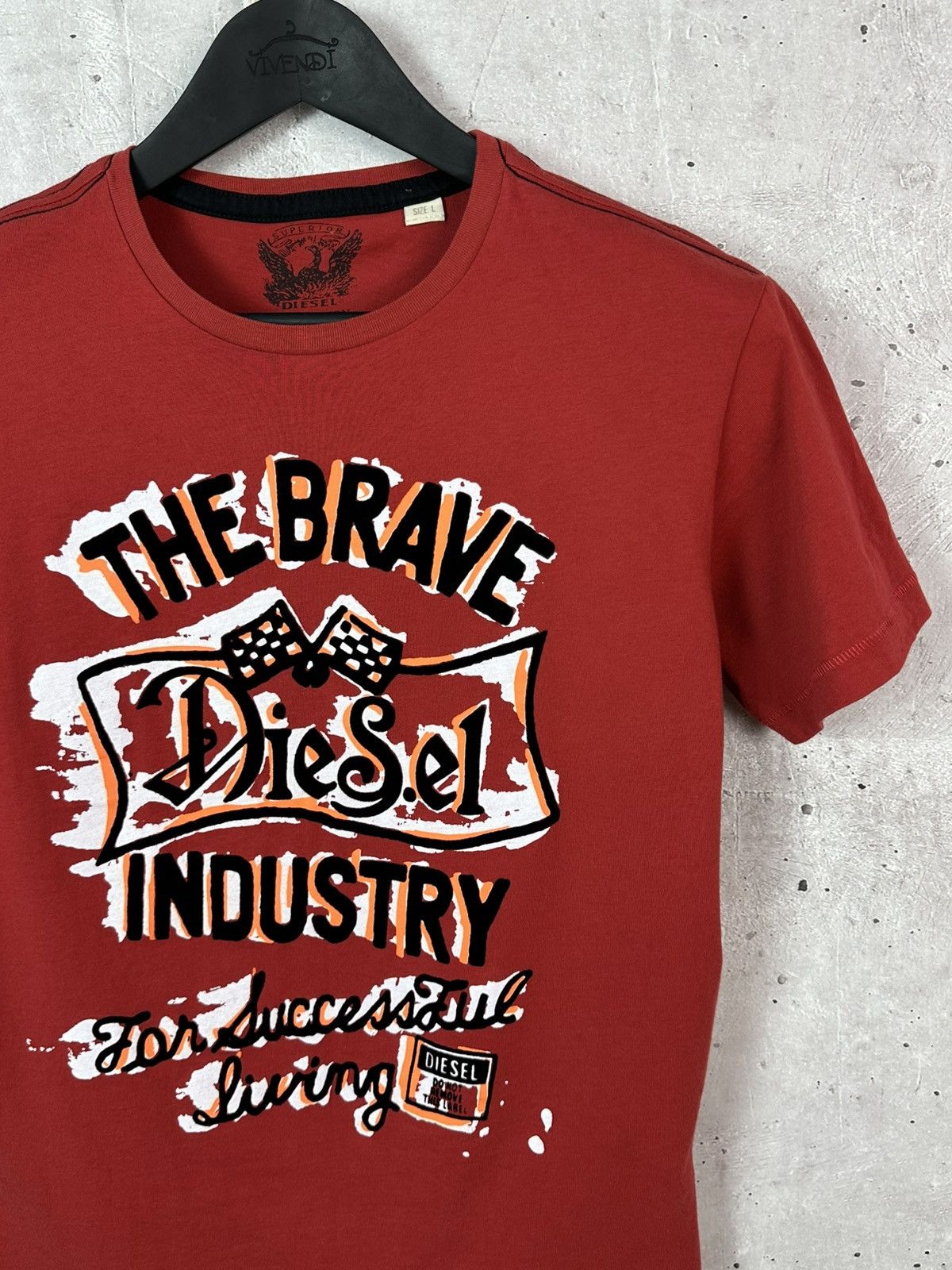 Diesel Y2K Vintage Diesel Printed Red T-shirt Size US M / EU 48-50 / 2 - 2 Thumbnail