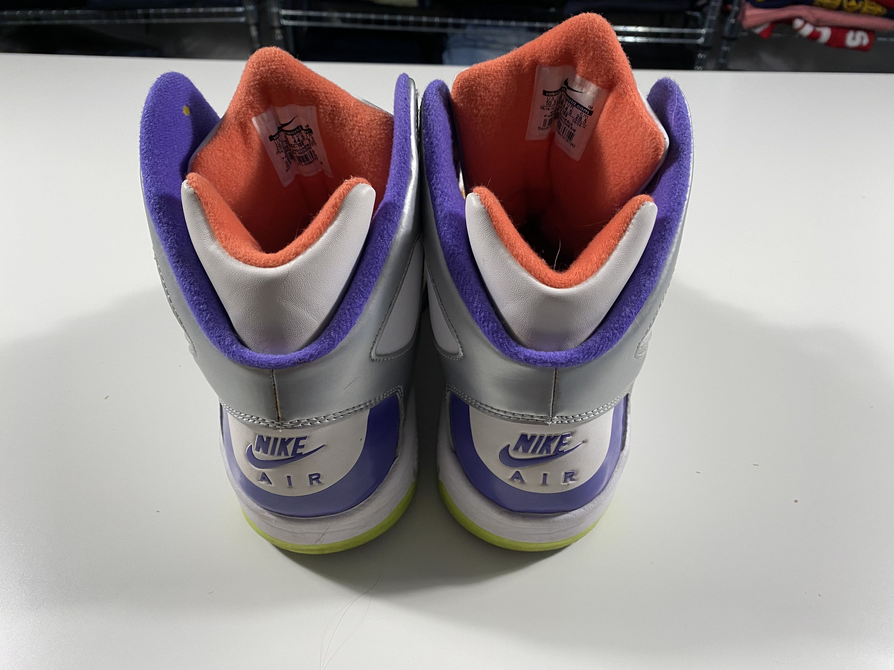 Nike Nike Air Flight Lite High White/Metallic Silver-Hyper Grape Size US 10.5 / EU 43-44 - 4 Thumbnail