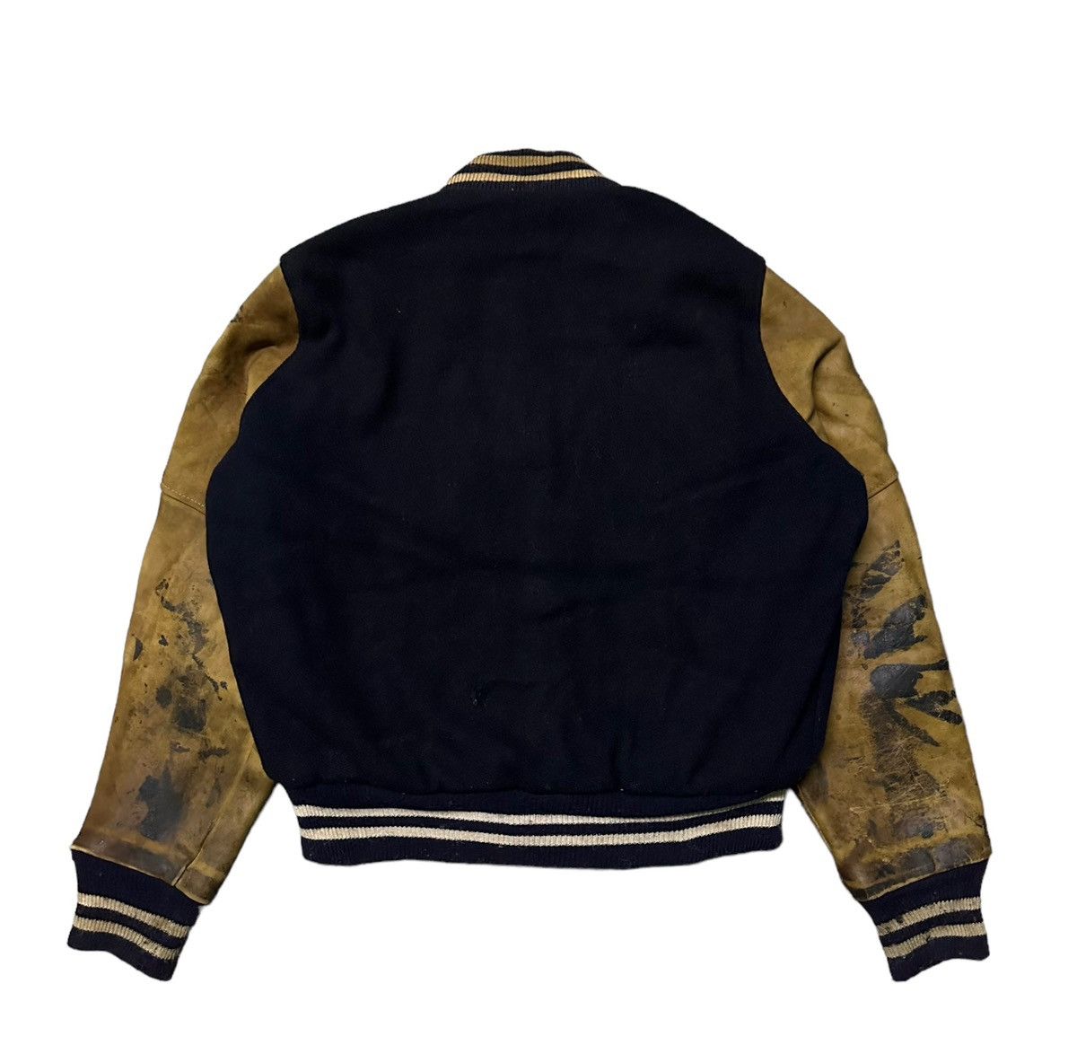 Vintage Vintage 80s Naugalite thrased varsity jacket Size US S / EU 44-46 / 1 - 6 Thumbnail