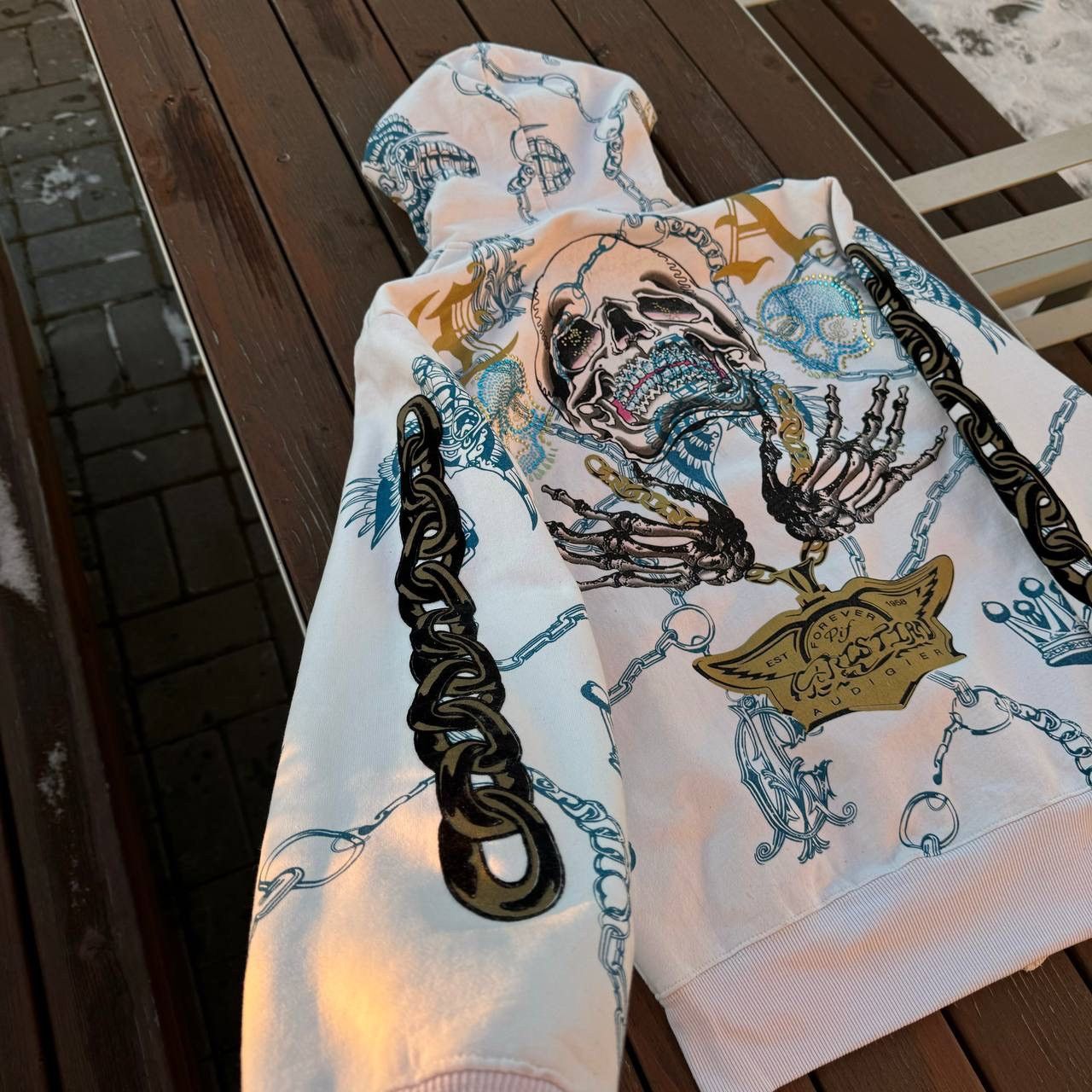 Christian Audigier × Ed Hardy Christian Audigier Ed Hardy Zip-Up Hoodie Size US M / EU 48-50 / 2 - 13 Thumbnail