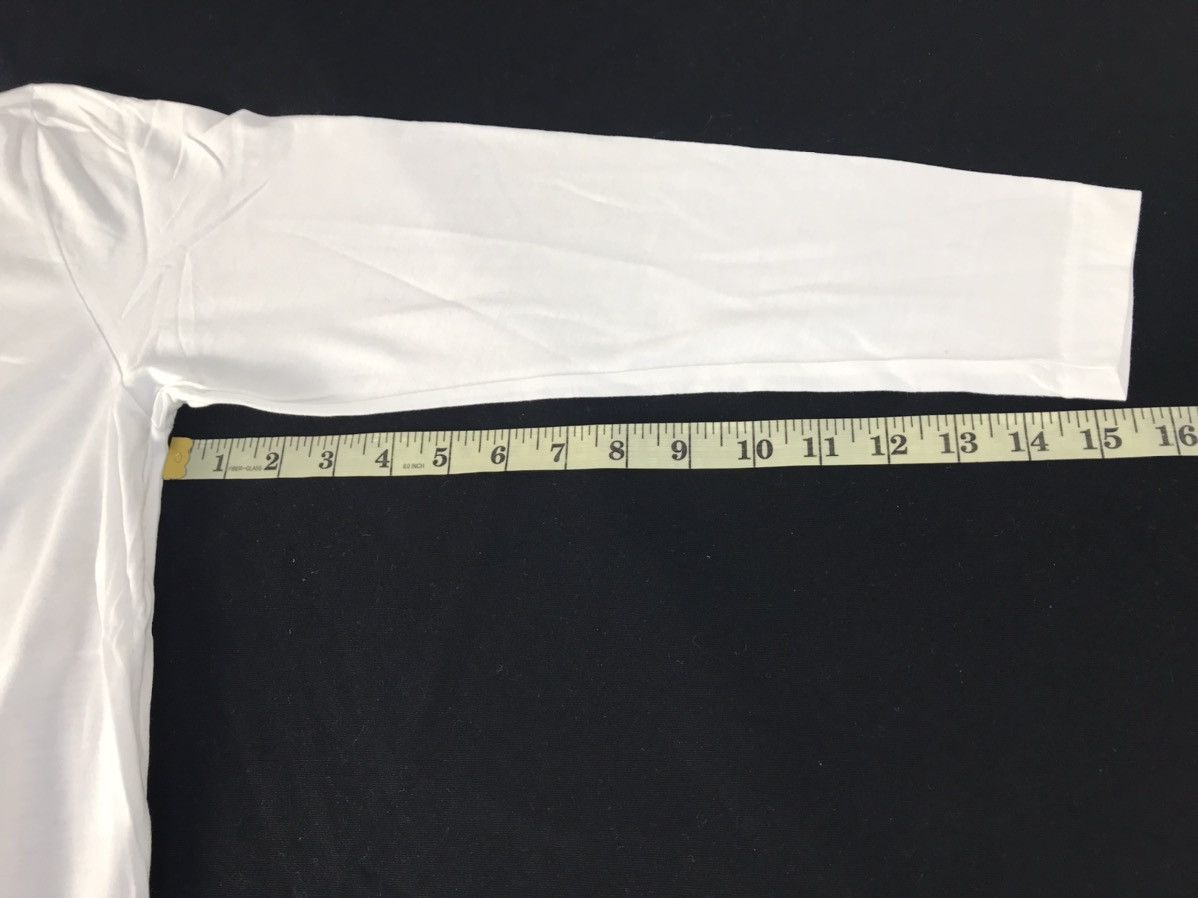 Designer 90s Yves Saint Laurent White Plain Inner Longsleeve Tee Size US M / EU 48-50 / 2 - 10 Thumbnail
