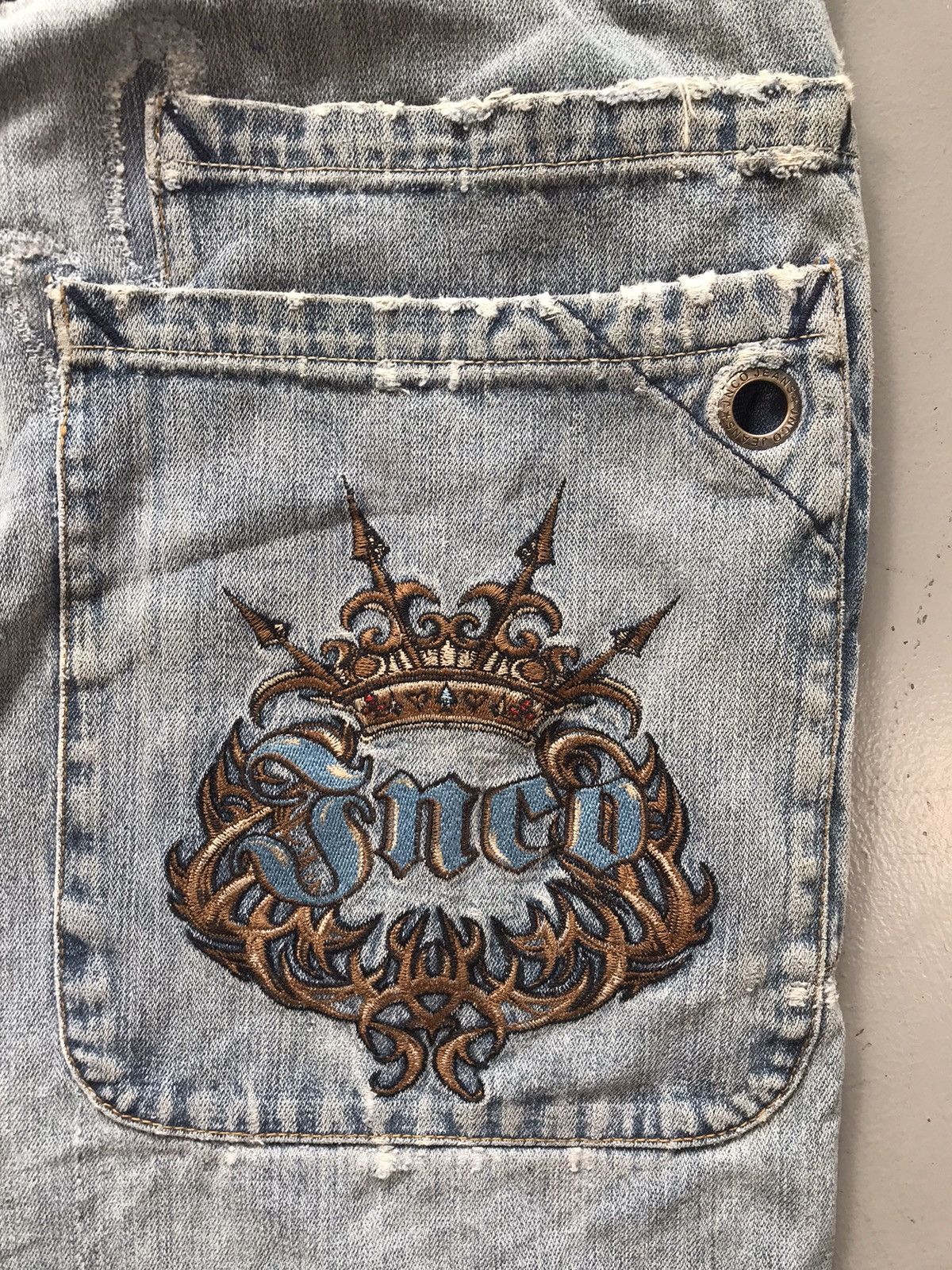 JNCO × Southpole × Vintage Vintage Jnco crown 👑 SpellOut embroidered carpenter jort Size US 34 / EU 50 - 12 Thumbnail