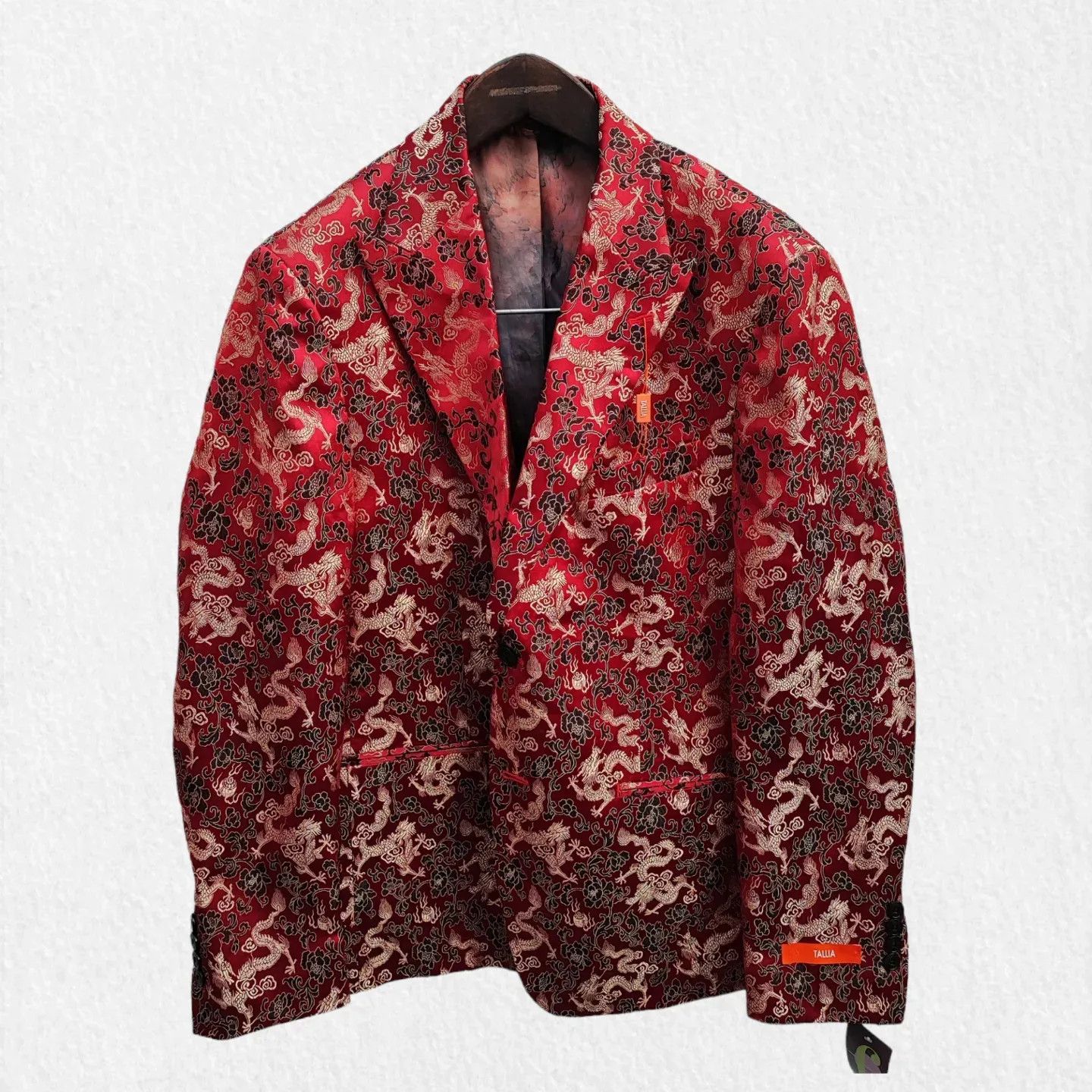 Tallia TALLIA DRAGONS BLAZER 42S RED AND GOLD-FASHIONELLA Size 42S - 2 Thumbnail