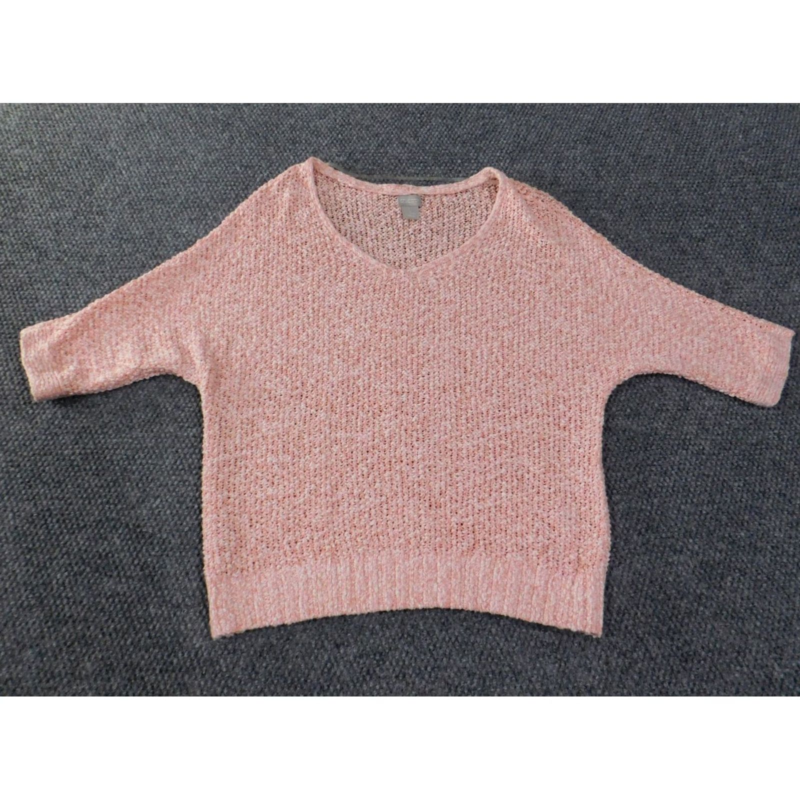 Vintage Chico's Sweater Pullover Knit V-Neck Pink Size 1 Regular Women Modern Stretch Christmas Winter Casual Size XS / US 0-2 / IT 36-38 - 2 Thumbnail