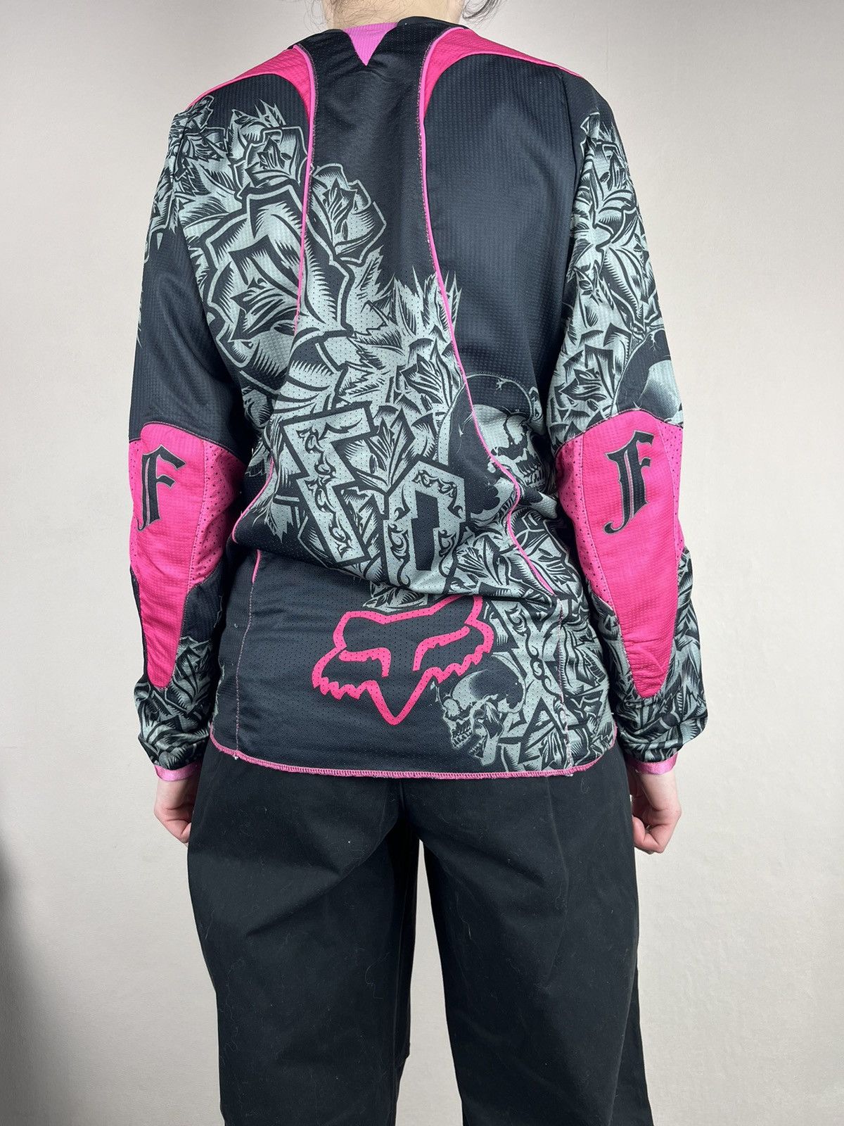 Fox Racing Fox Riders Co Thermal Longsleeve Jersey Womens Black/Pink Size M / US 6-8 / IT 42-44 - 2 Thumbnail