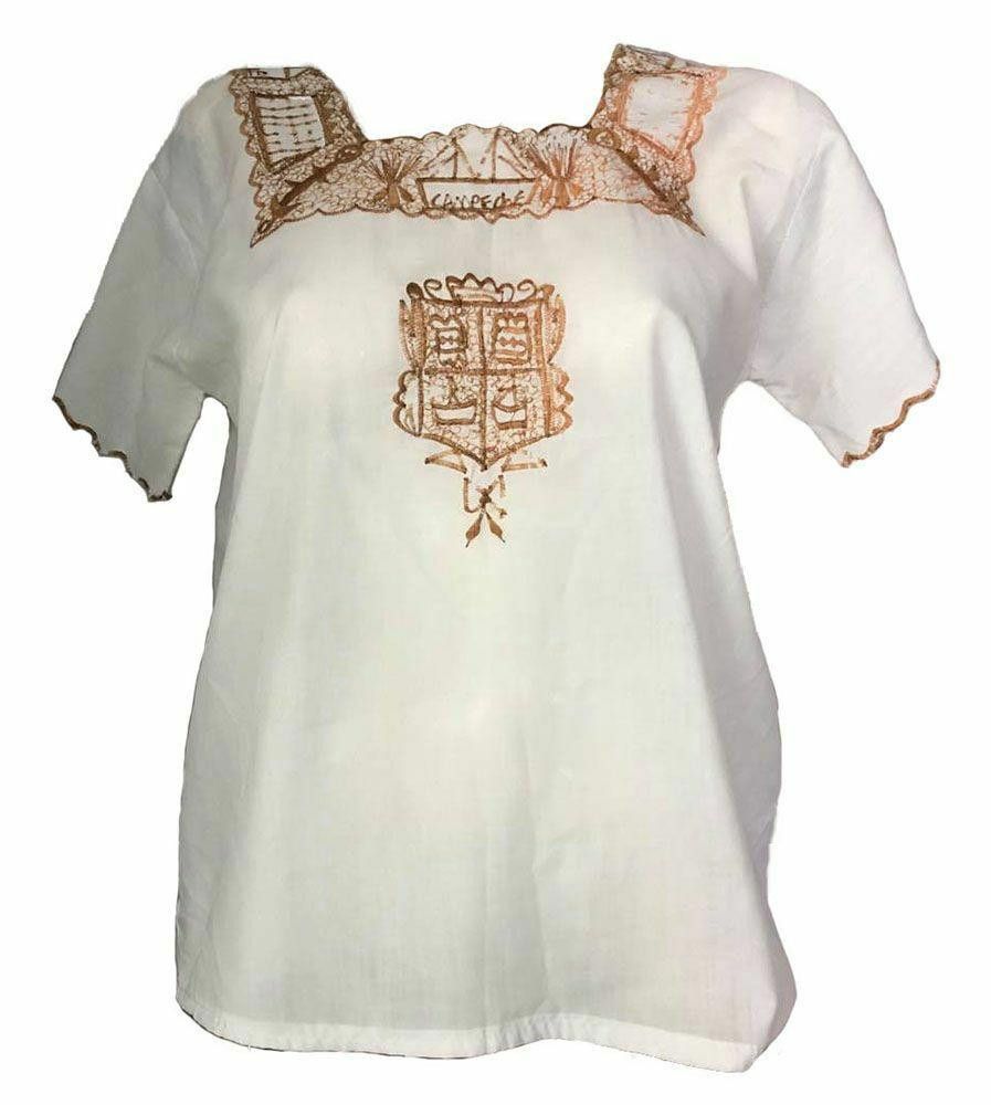 Designer Pre Owned Embroidered White Hand Made Blouse L Size L / US 10 / IT 46 - 5 Thumbnail