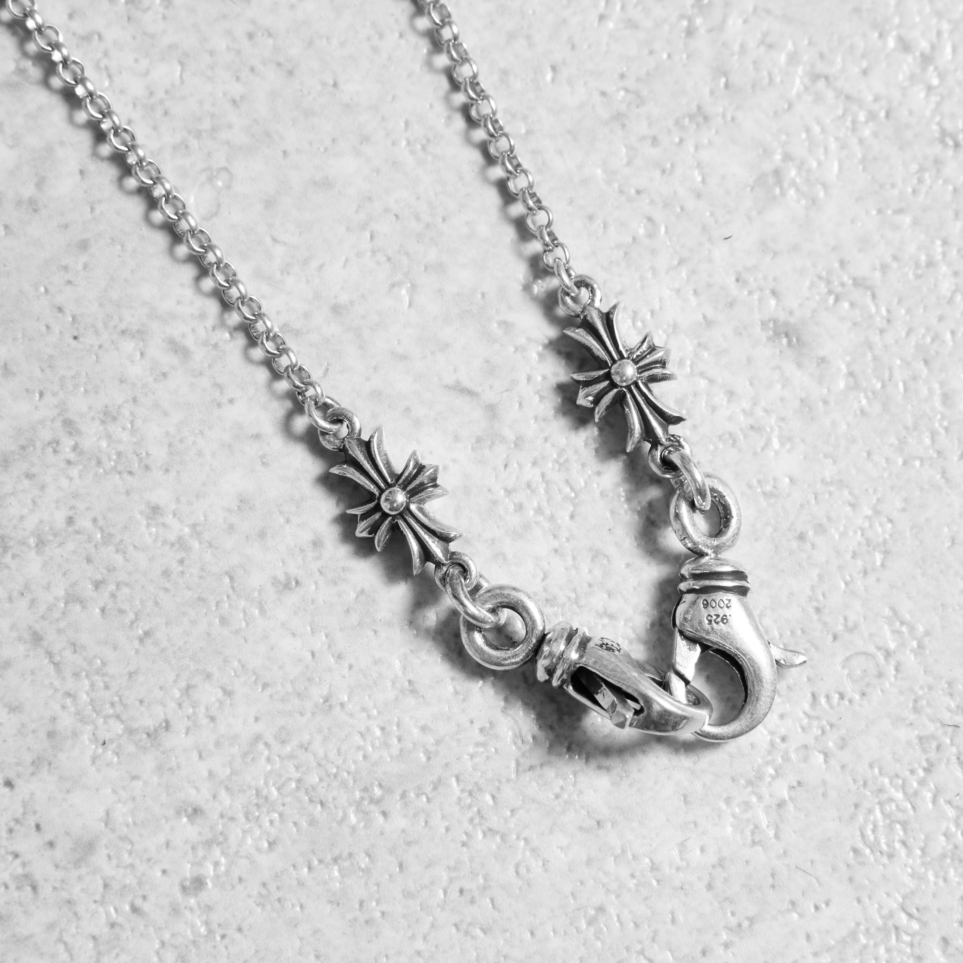 Chrome Hearts Chrome Hearts Roll Chain 2 Clip Tiny E Necklace silver Size ONE SIZE - 2 Thumbnail