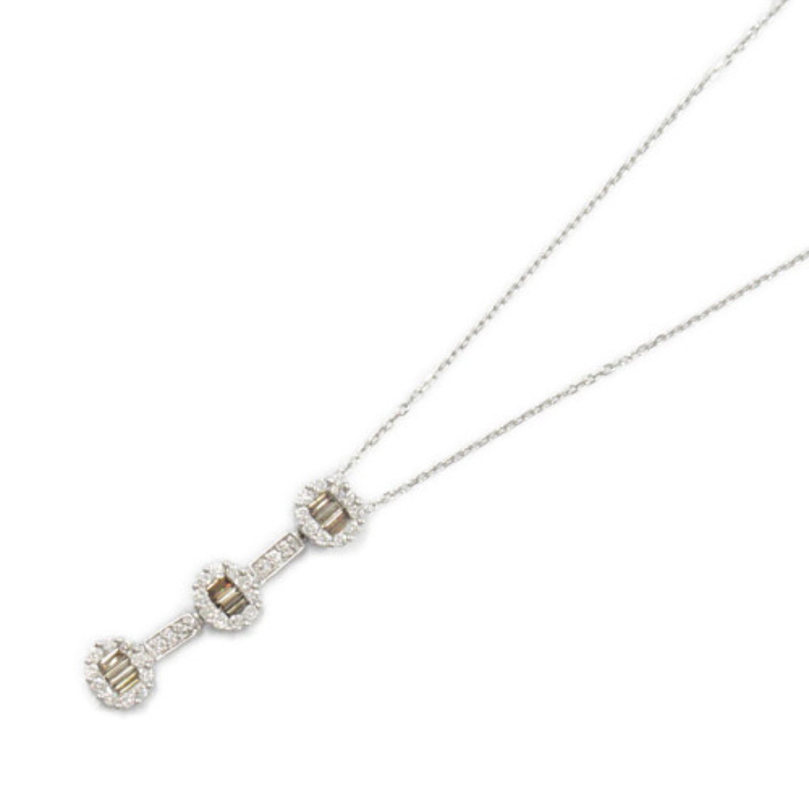 Other Other 18K Diamond Drop Necklace Metal Necklace in Great Condition Size ONE SIZE - 1 Thumbnail