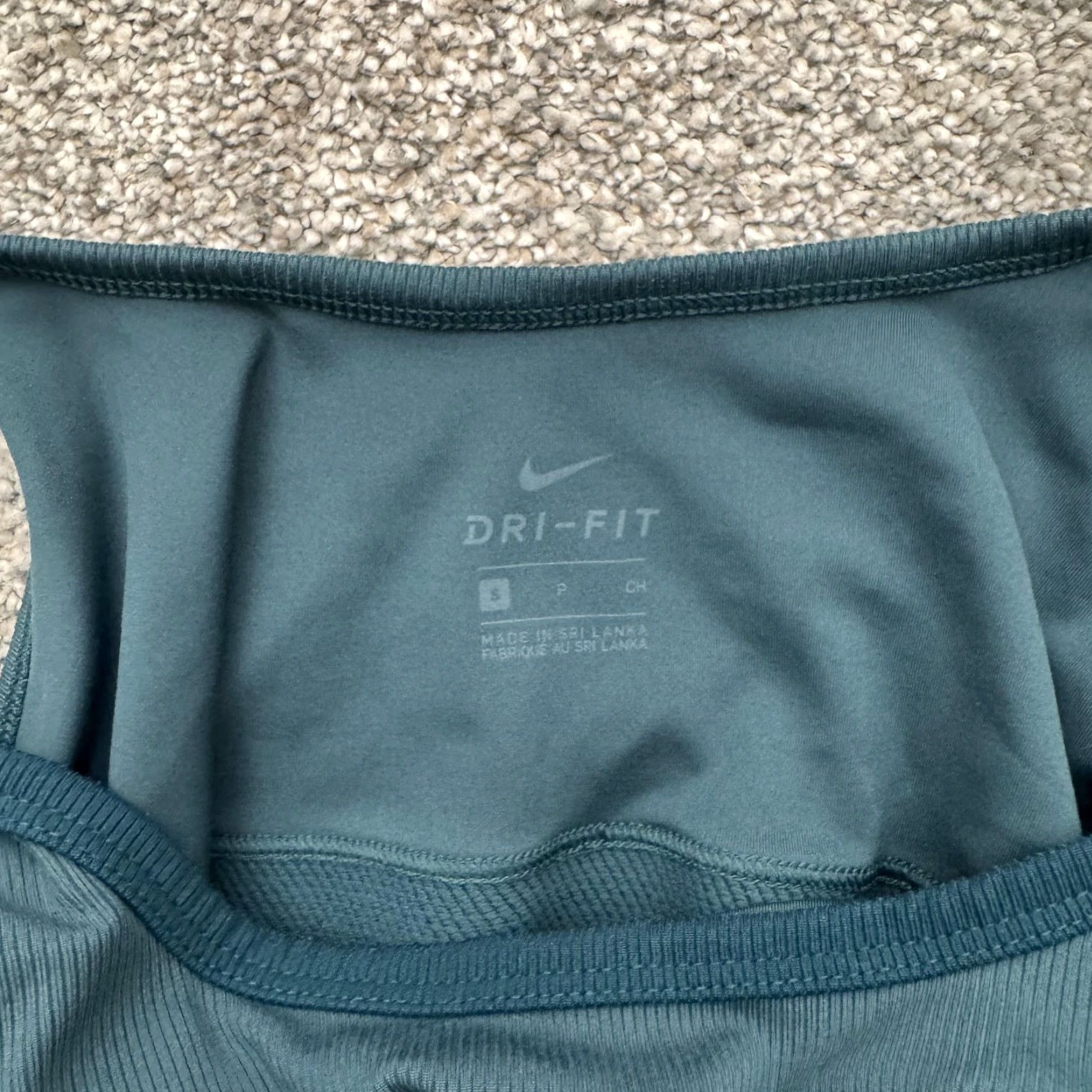 Nike Nike Sports Bra Womens Small Blue Green DA0873-393 Running Yoga Gym Dri-FIT Moisture Wicking Lightweight Breathable Medium Support Size ONE SIZE - 7 Thumbnail