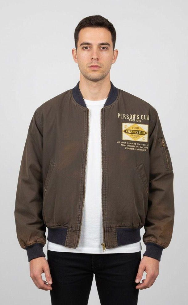 PERSON'S Vintage 90s Person Club Bombers Jacket Size US L / EU 52-54 / 3 - 2 Thumbnail