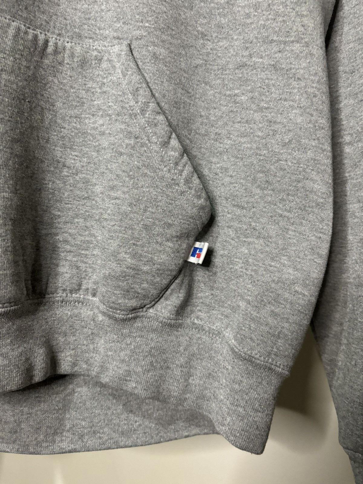 Russell Athletic × Vintage Vintage 2000s Russell Athletic UCD Grey Varsity Hoodie Size US L / EU 52-54 / 3 - 3 Thumbnail