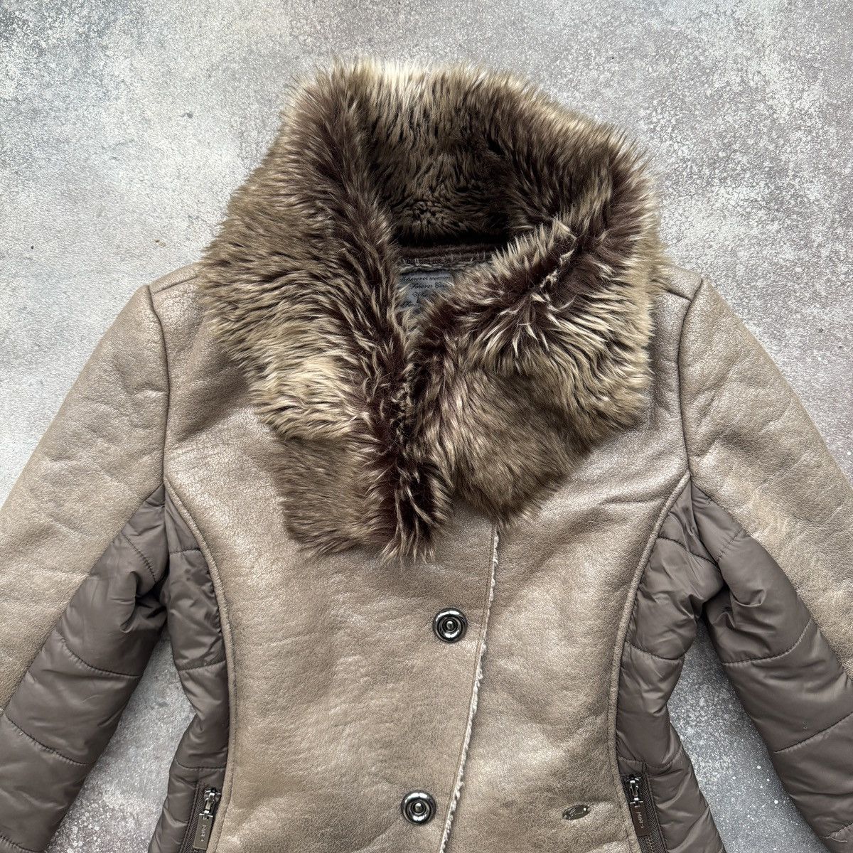 Hysteric Glamour 2000’s Vintage Y2K Faux Fur Sheepskin Winter Jacket Size M / US 6-8 / IT 42-44 - 4 Thumbnail