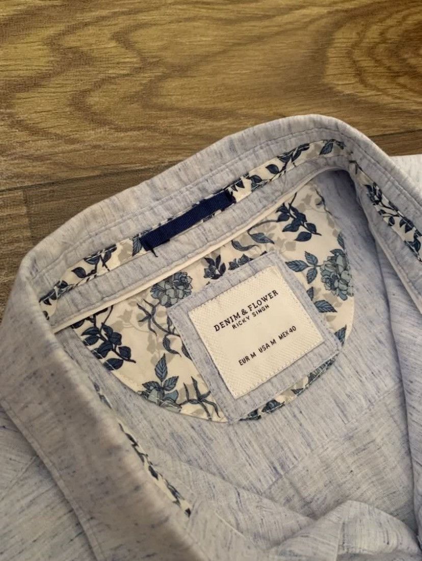 Denim & Flower Mens Shirt DENIM & FLOWER Cotton Misty Short Sleeve Size US M / EU 48-50 / 2 - 4 Thumbnail