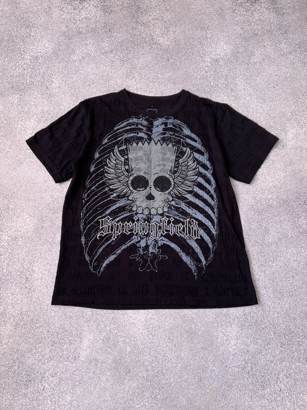 The Simpsons × Vintage Vintage The Simpsons Bart Skull Monogram Tee Size US M / EU 48-50 / 2 - 3 Thumbnail