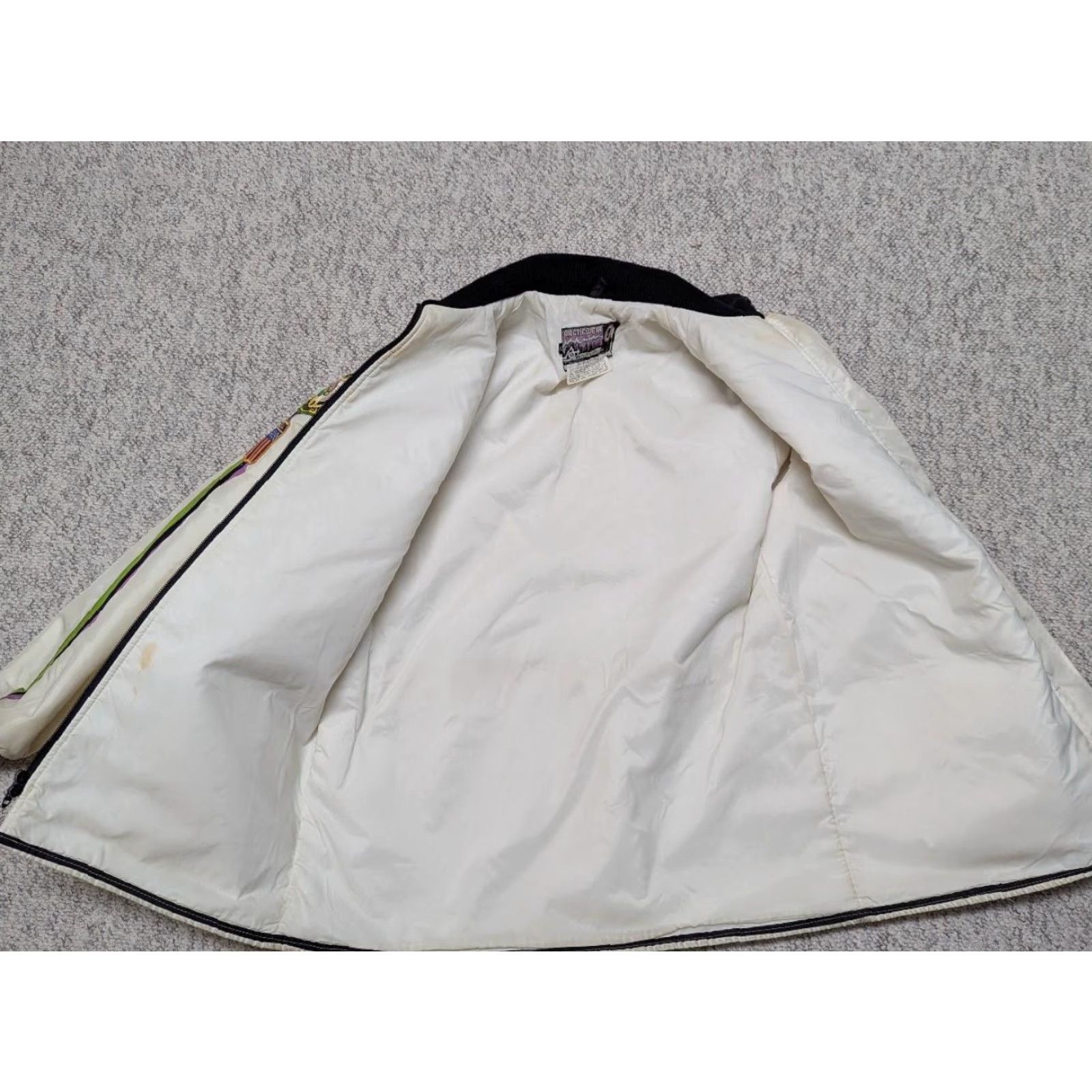 Vintage VINTAGE Arctic Cat Jacket Coat - USA Made Nylon Mens M White Patches 1970s Snowmobile Coat Decade 70s Measured Chest 24" (42-44) Mens Size US M / EU 48-50 / 2 - 5 Thumbnail