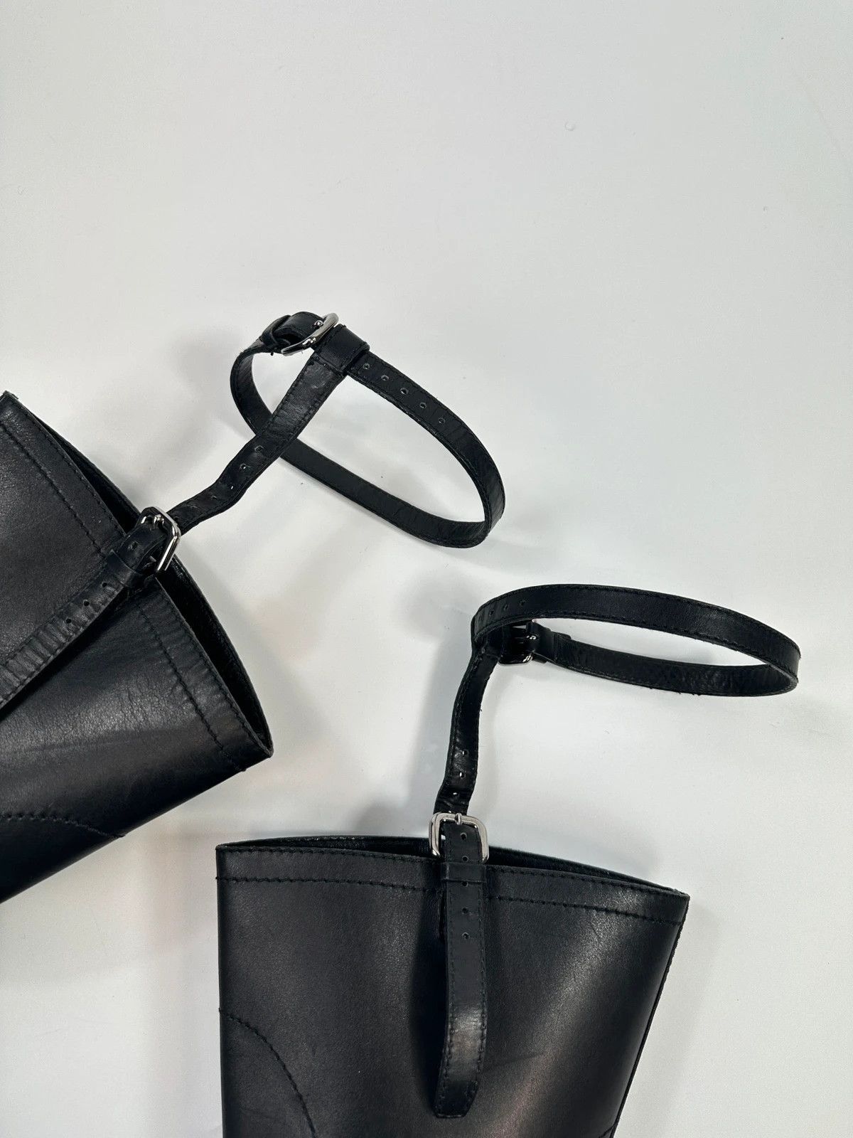 Prada Prada Milano FW2009 Black Leather Garter Strap Boots Size US 6.5 / IT 36.5 - 4 Thumbnail
