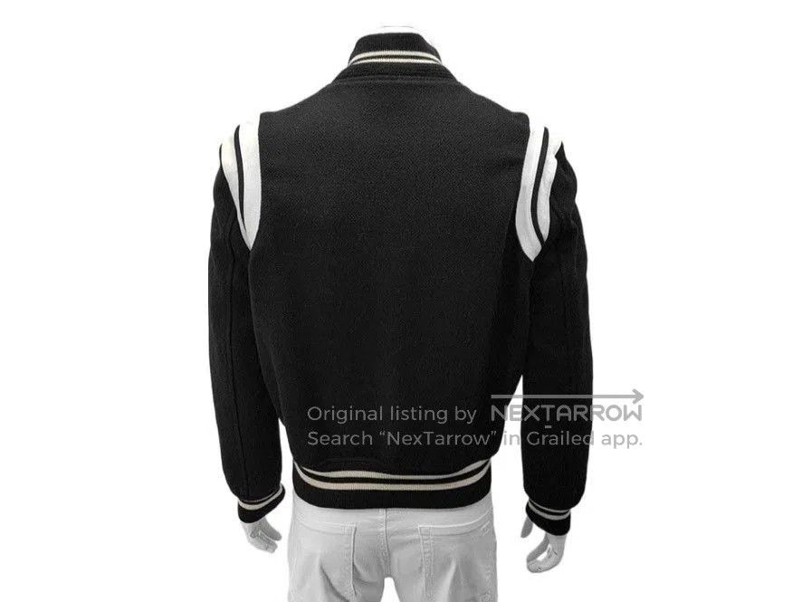 Saint Laurent Paris Saint Laurent Black White Varsity Jacket. Size US M / EU 48-50 / 2 - 2 Thumbnail