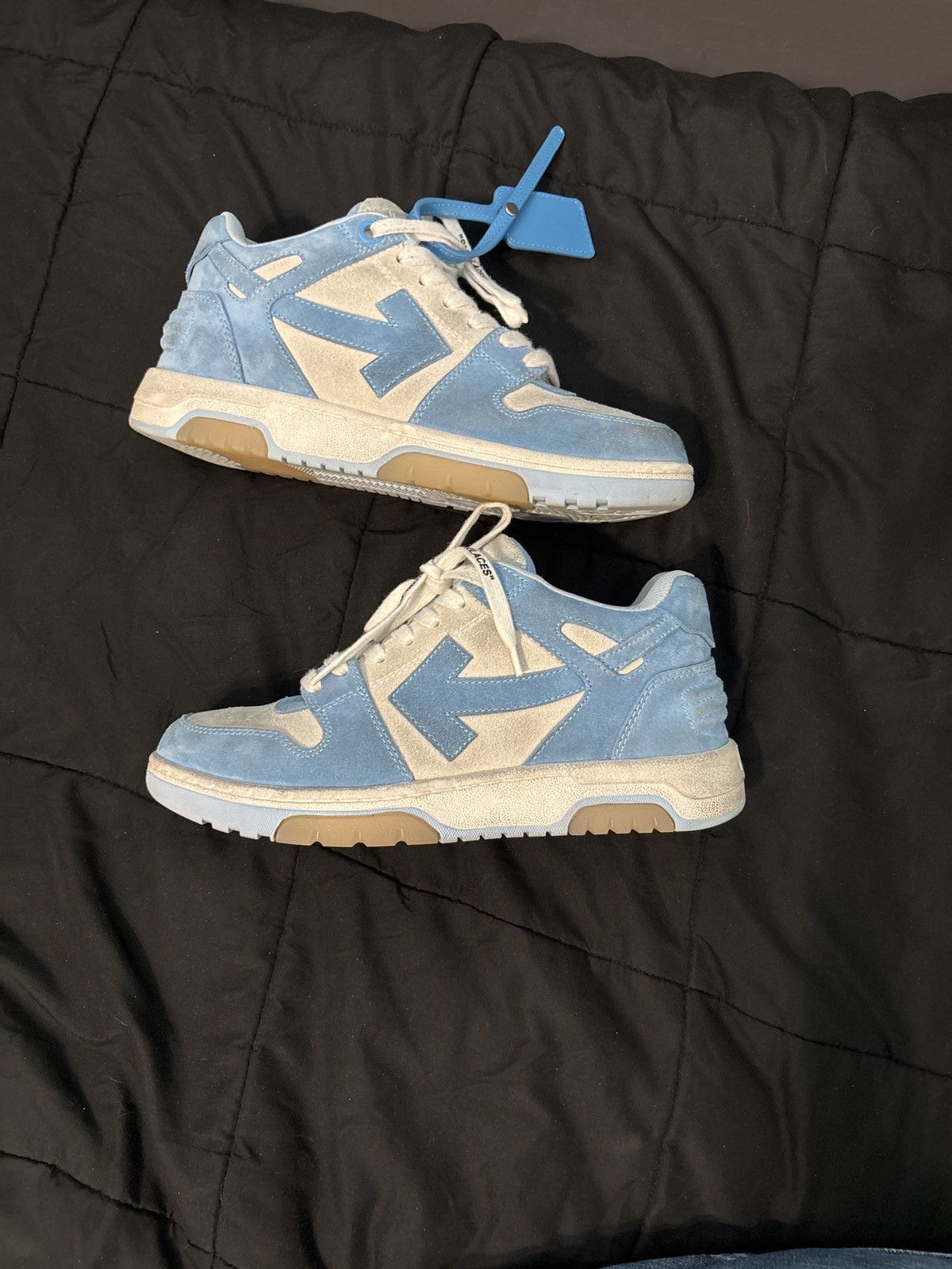 Off-White Off White "Out of Office" Vintage Suede White Light Blue Size US 8 / EU 41 - 5 Thumbnail