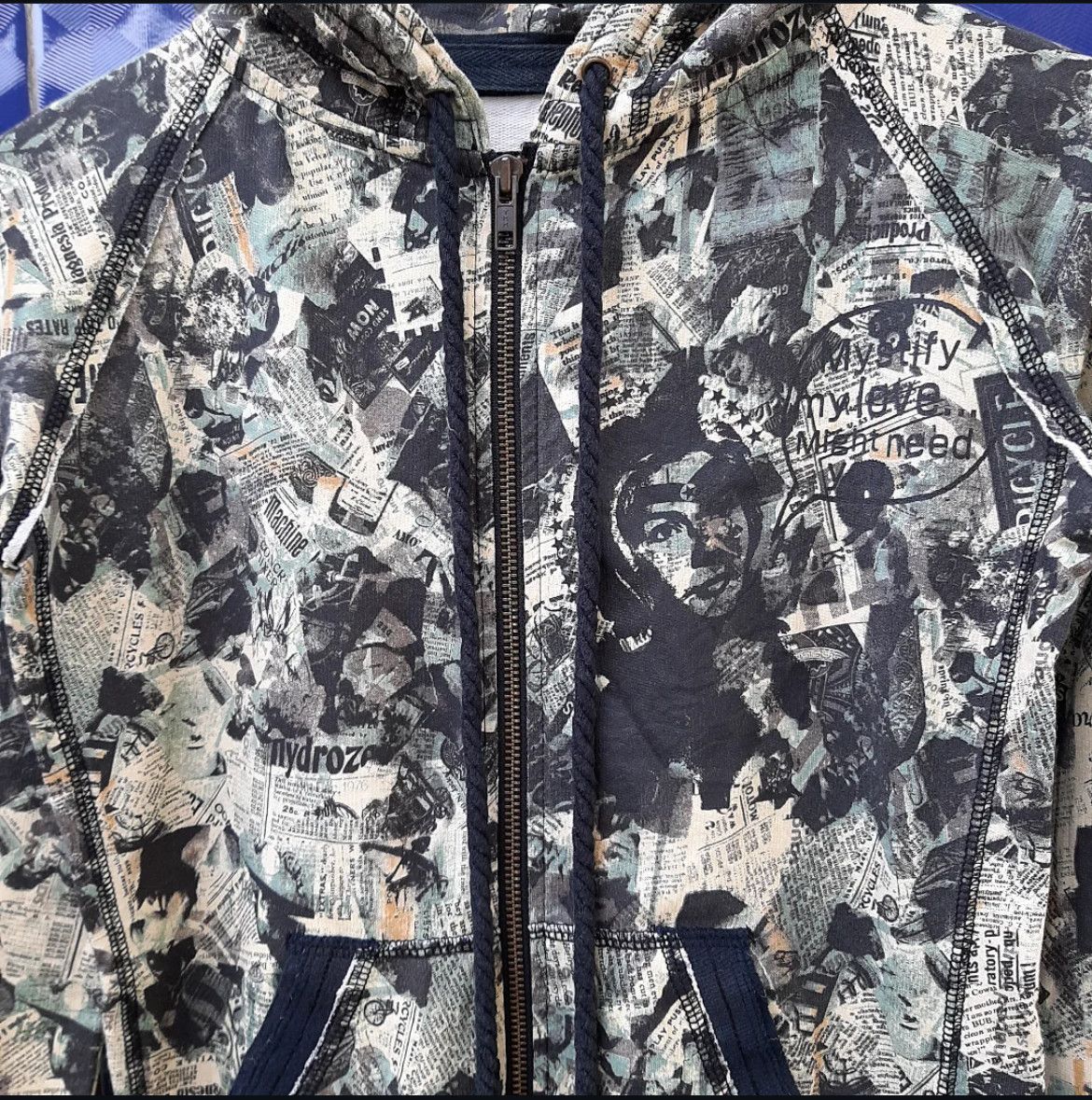 Japanese Brand 2000s Glad News Hysteric If Six Poem Print Zip y2k Lgb Size US S / EU 44-46 / 1 - 2 Thumbnail
