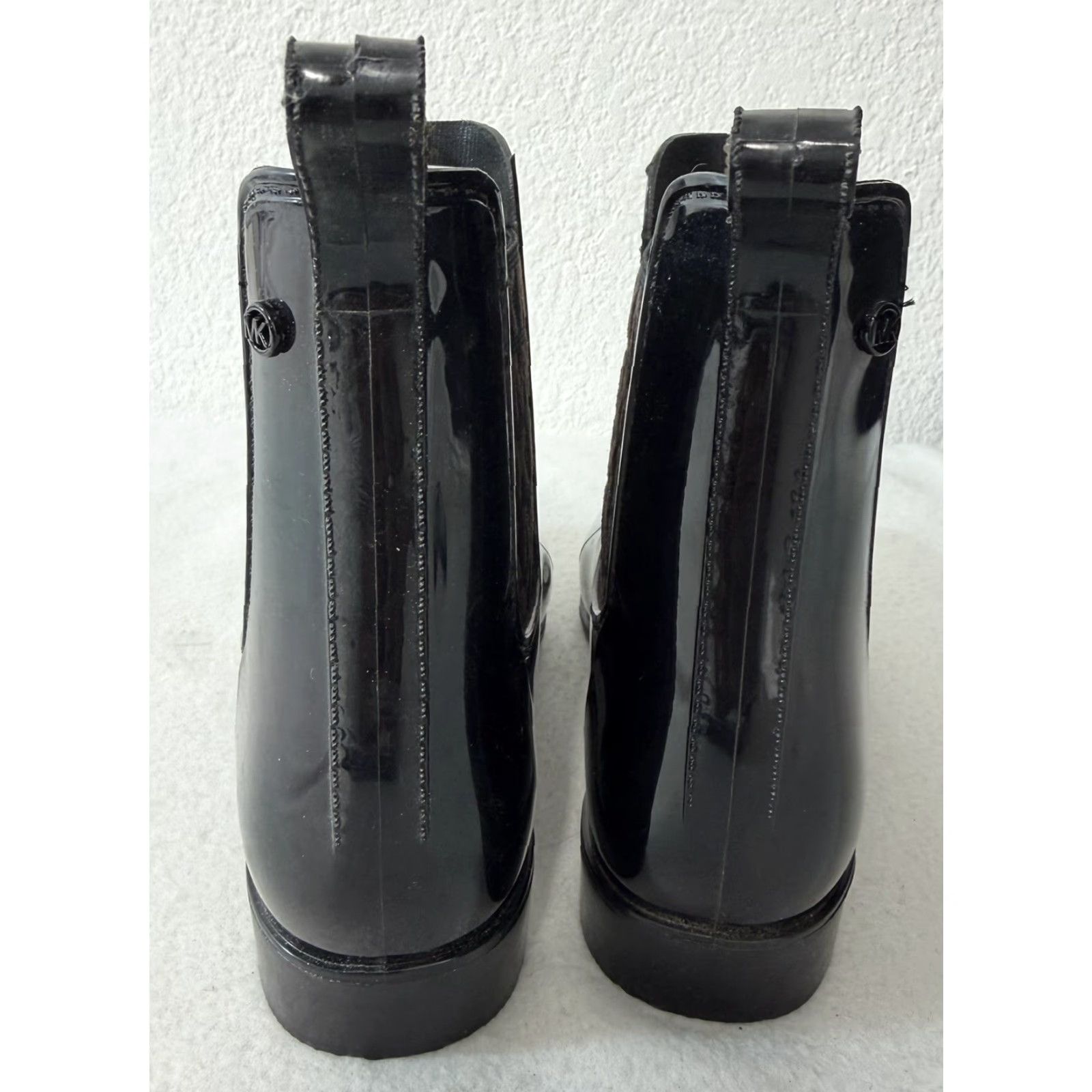Michael Kors Michael Kors Women’s Black Rubber Rain Boots Size 8 Monogram Logo Chelsea Boots Size US 8 / IT 38 - 7 Thumbnail