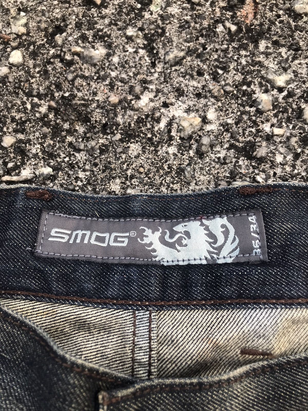 Japanese Brand 🔥Y2K SMOG Denim Flared Jeans🔥 Size US 34 / EU 50 - 14 Thumbnail