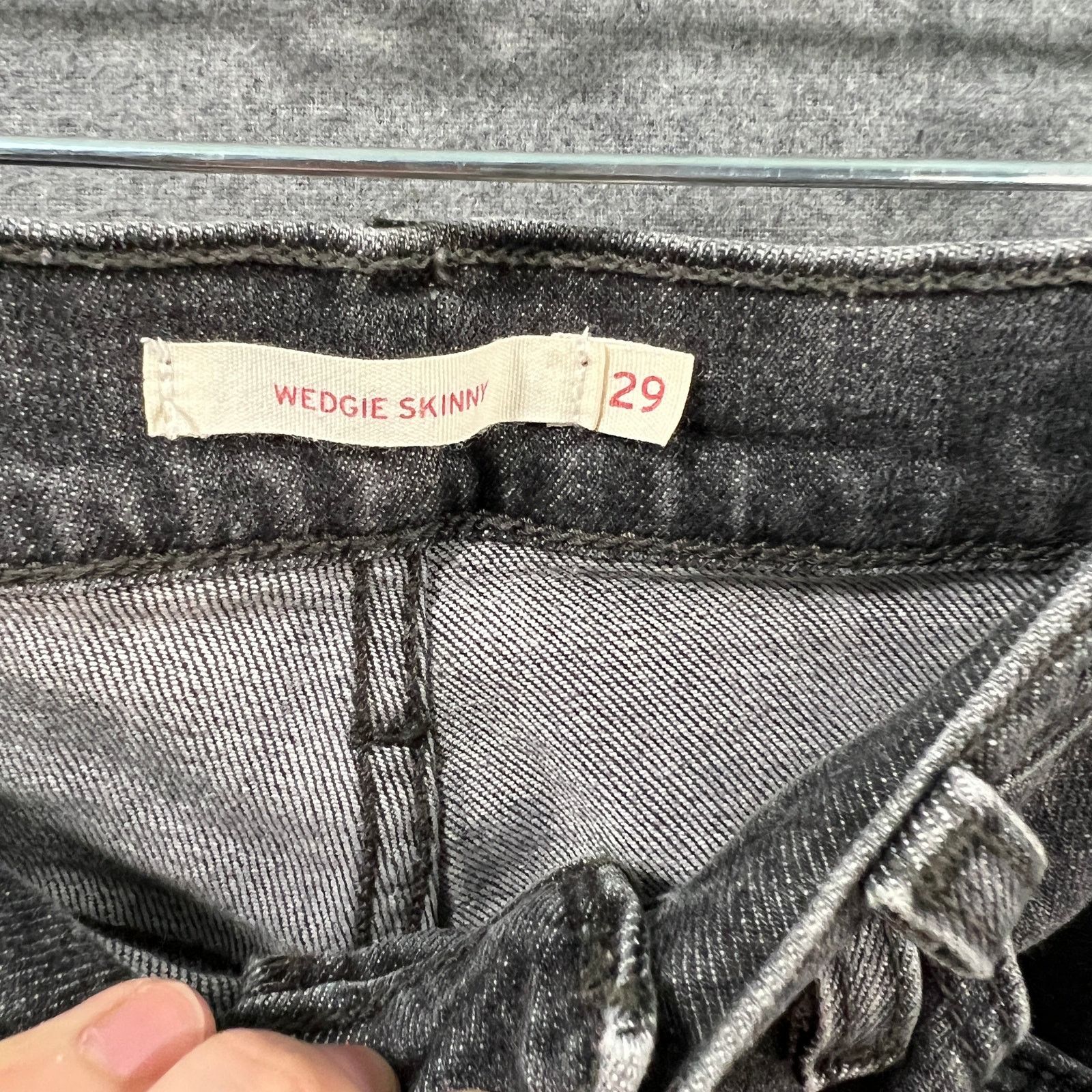 Levi's Levi's Wedge Skinny Button fly Gray Black Size 29 Size 29" - 7 Thumbnail