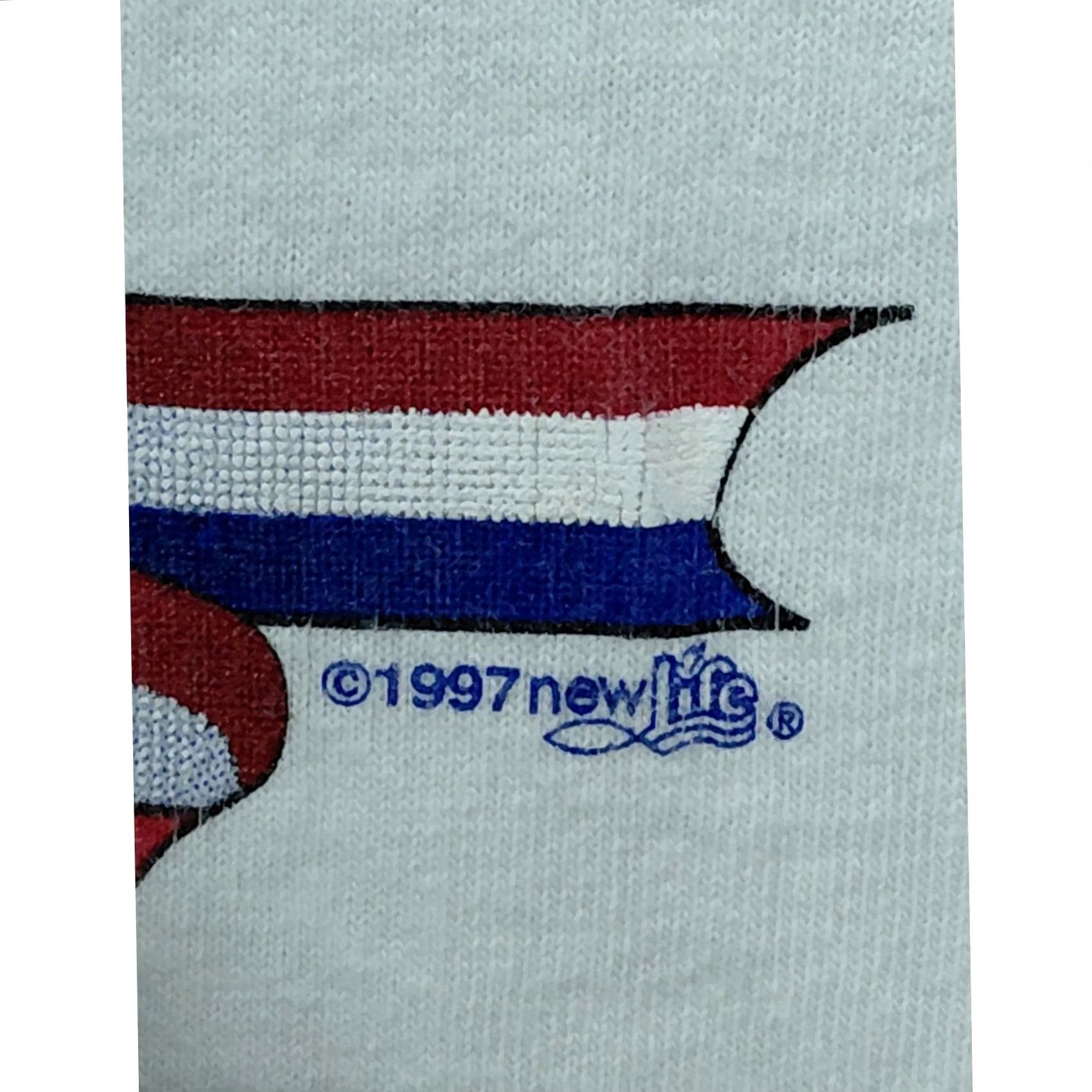 Vintage VINTAGE CLASSIC PLATINUM Proud to be American T-Shirt White 2XL Short Sleeve Crew Neck Mens Graphic Print Patriotic Retro Size US XXL / EU 58 / 5 - 4 Thumbnail