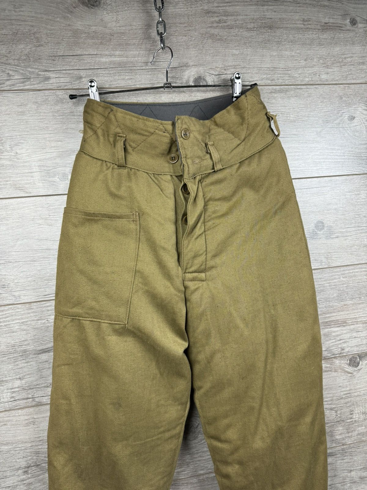 Other Vintage winter warm work pants 1970s in army style USSR Size US 28 / EU 44 - 3 Thumbnail