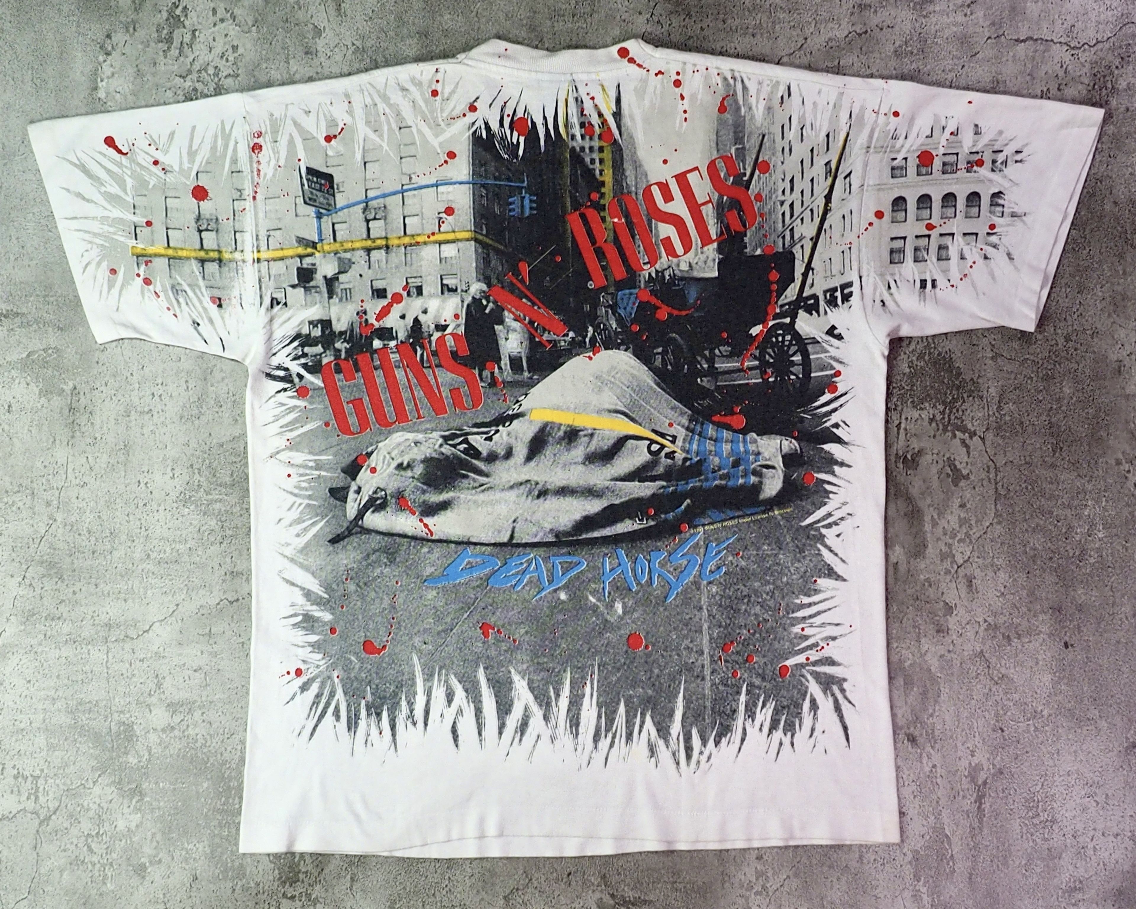 Vintage Vintage 1992 Guns N’ Roses Dead Horse AOP Shirt XL Size US XL / EU 56 / 4 - 6 Thumbnail