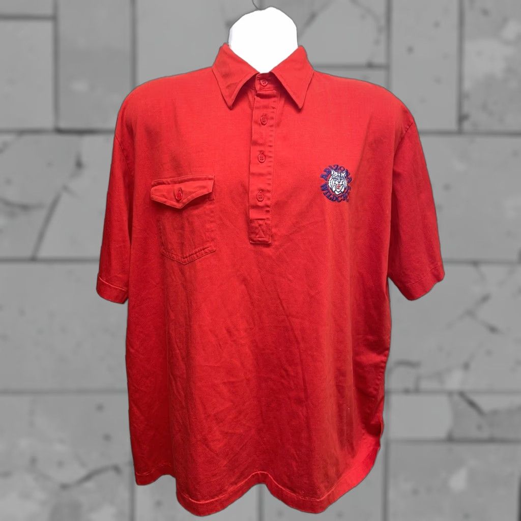 Logo 7 VINTAGE Logo 7 Polo Shirt Men XL Red Arizona Wildcats USA Pocket Retro Size US XL / EU 56 / 4 - 1 Thumbnail
