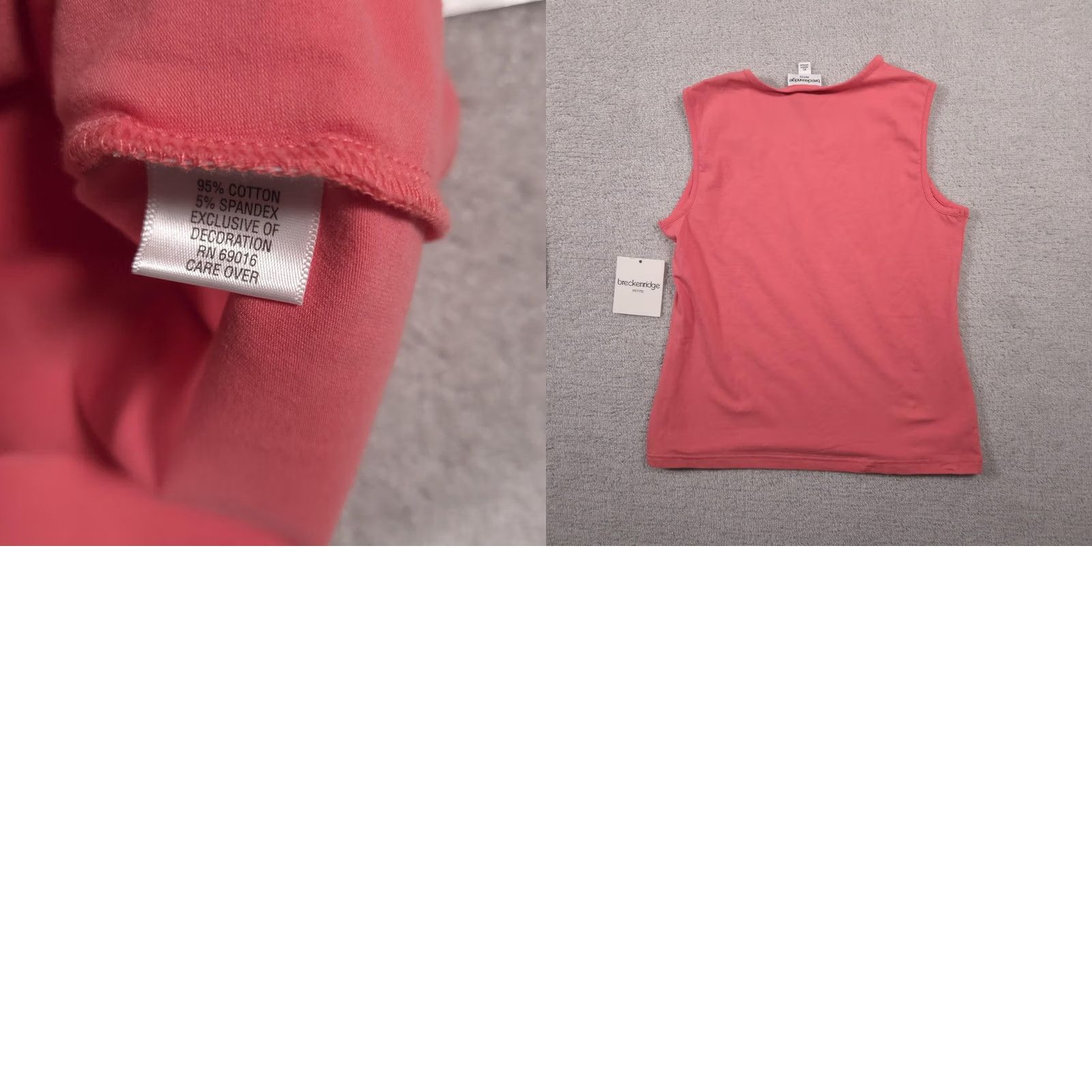 Vintage VINTAGE Breckenridge Shirt Womens Petite Small Pink Summercora Sleeveless Embellished Tank Size S / US 4 / IT 40 - 9 Thumbnail