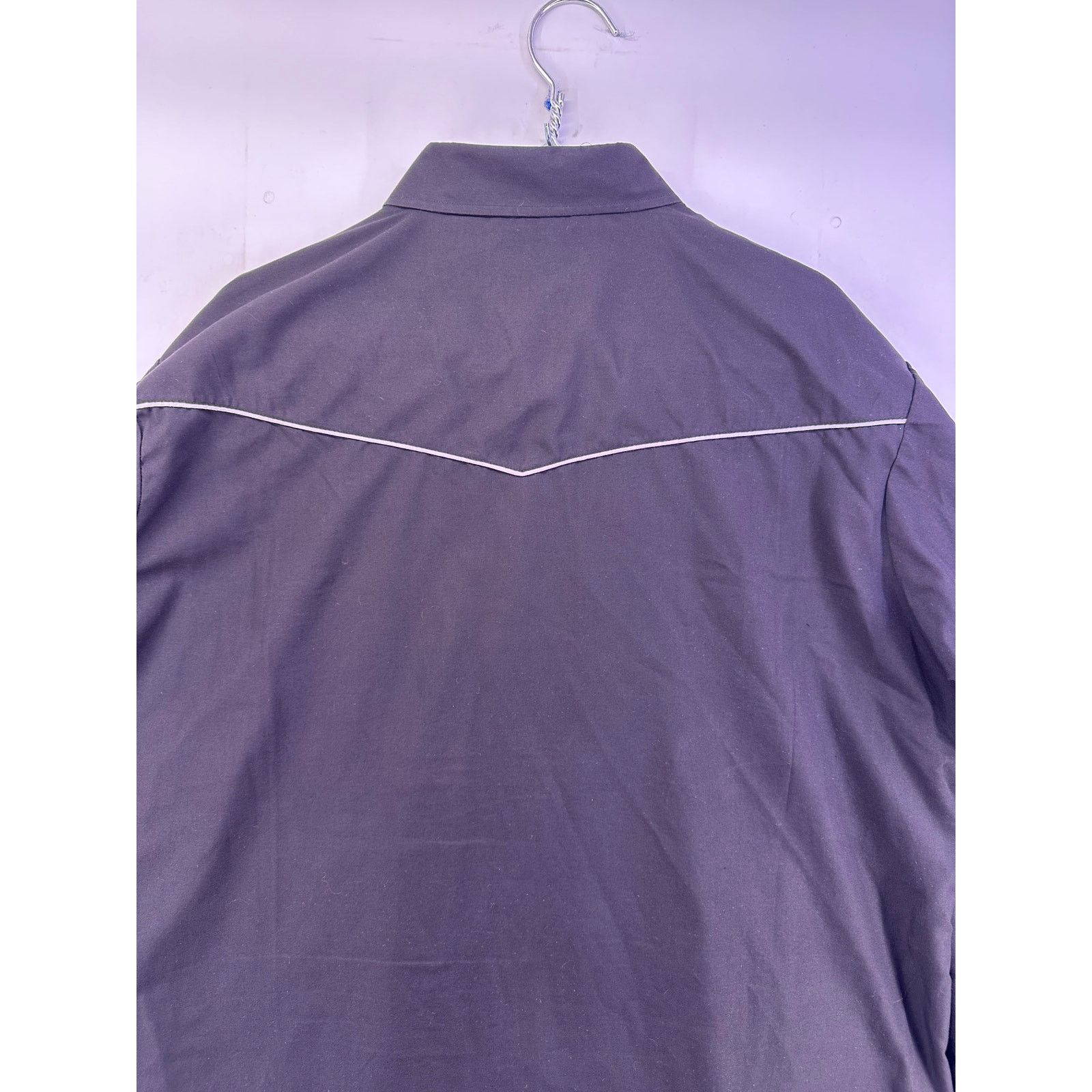 & Other Stories Ely Cattleman Black Long Sleeve White Piping Pearl Snaps 2XL Size US XXL / EU 58 / 5 - 10 Thumbnail