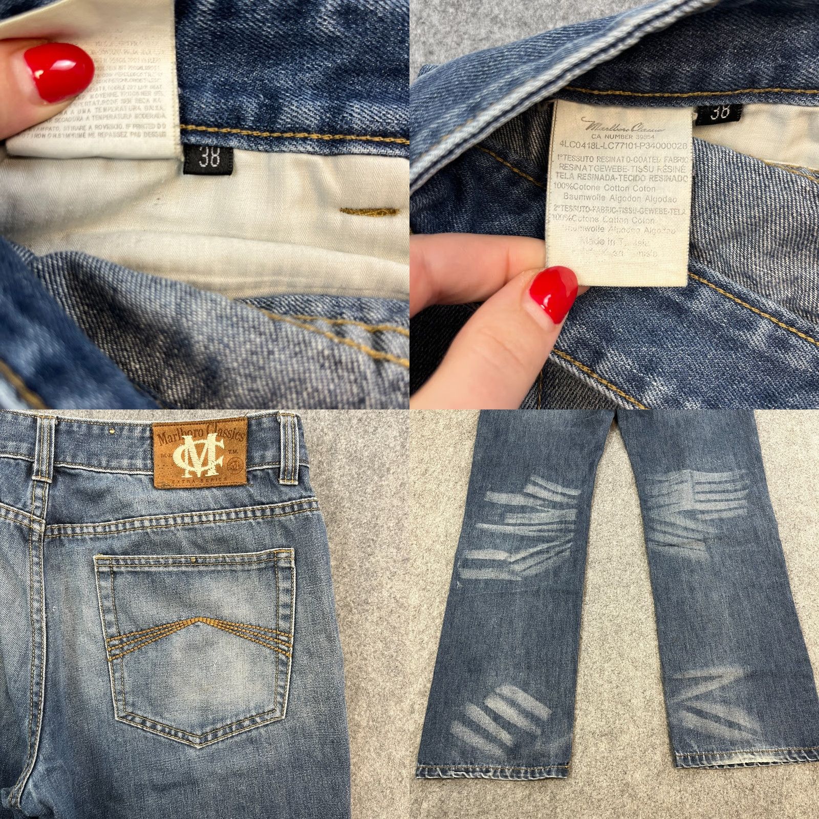 Marlboro Marlboro Classics Jeans Mens Baggy Straight 36 32 Blue VTG Denim 5-Pocket Relaxed Mid Rise Regular Waist 36 Mens Jeans Size US 36 / EU 52 - 8 Thumbnail