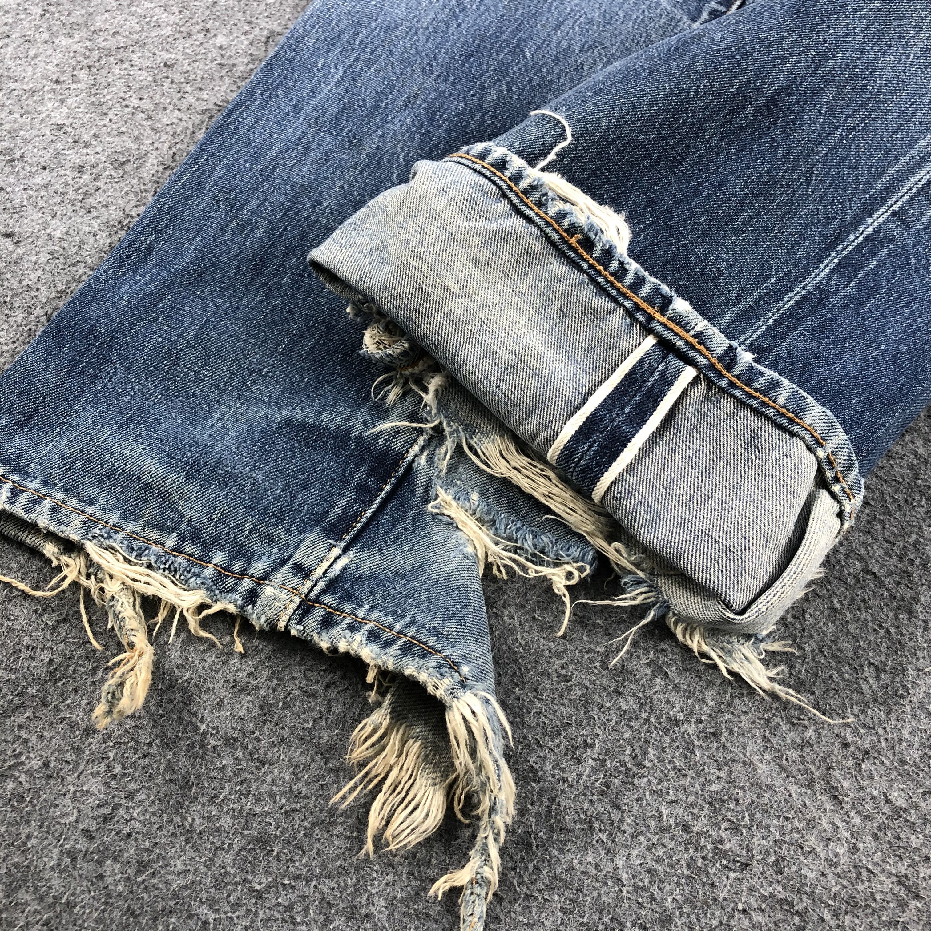 Levi's × Vintage Vintage 90s Distress Redline Levis 501 Jeans-JM1343 Size US 31 - 8 Thumbnail