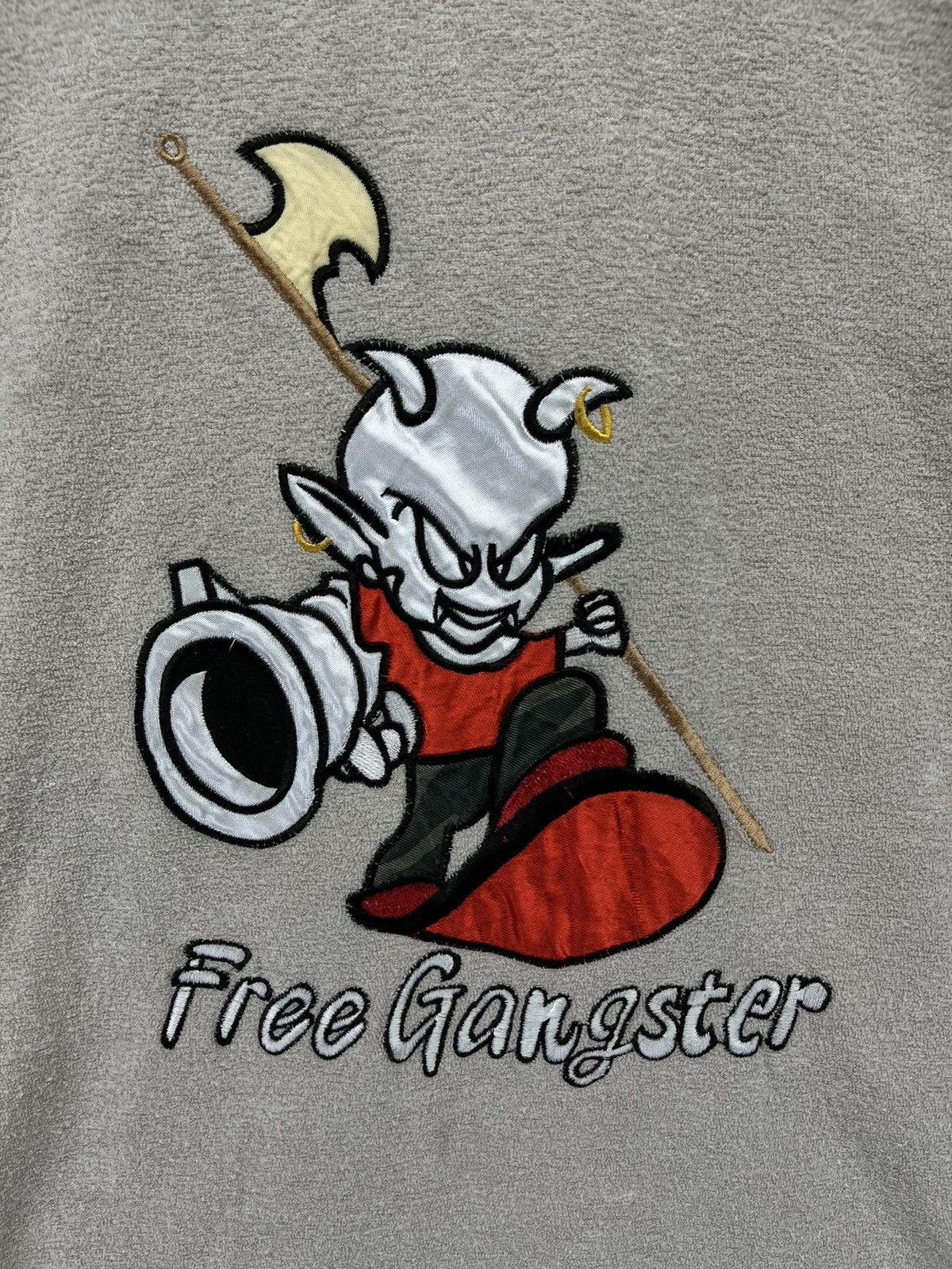 Japanese Brand Vintage Great Free Gangster Fleece Hoodie Sweatshirt Size US M / EU 48-50 / 2 - 15 Thumbnail